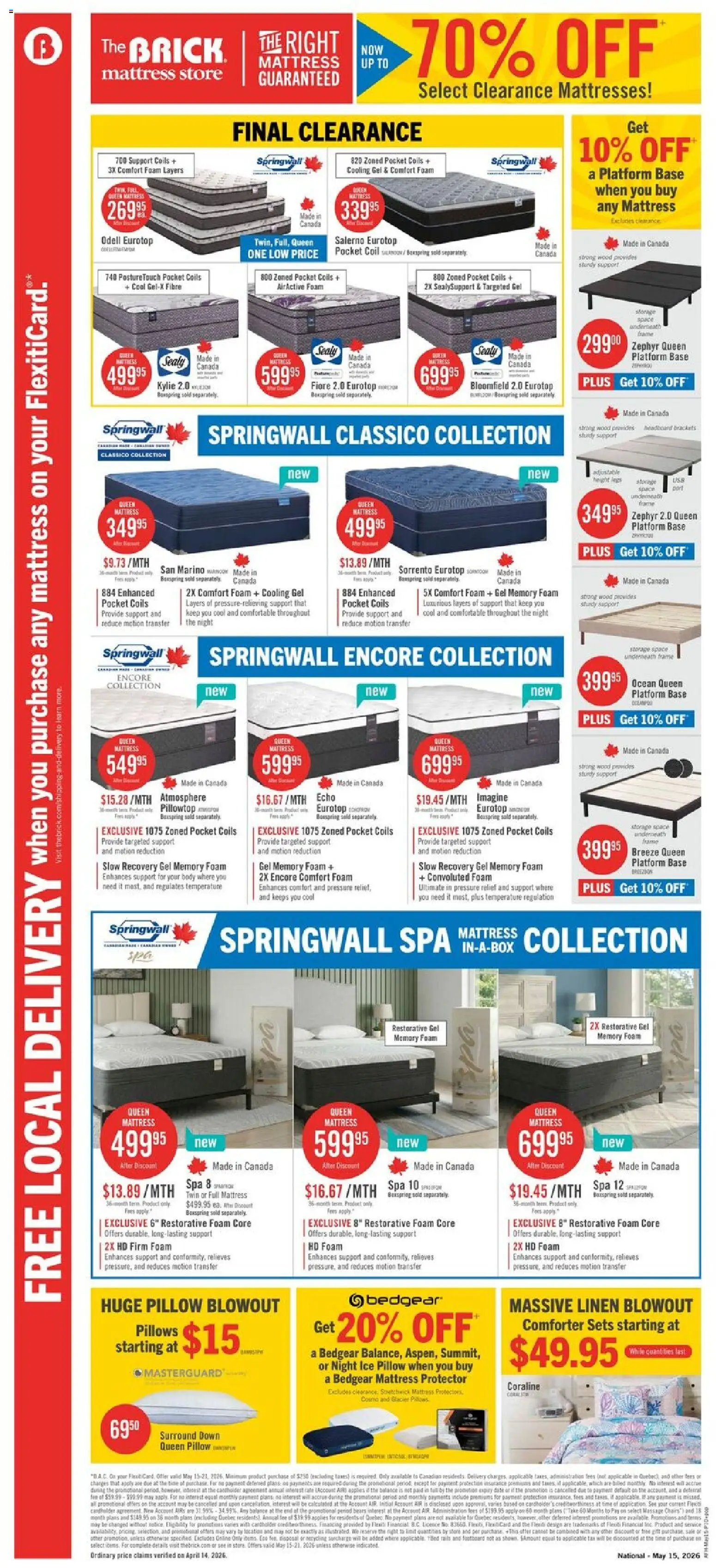 The Brick flyer valid from 15.05.2026 | Page: 12 | Products: Mattress, Pillow