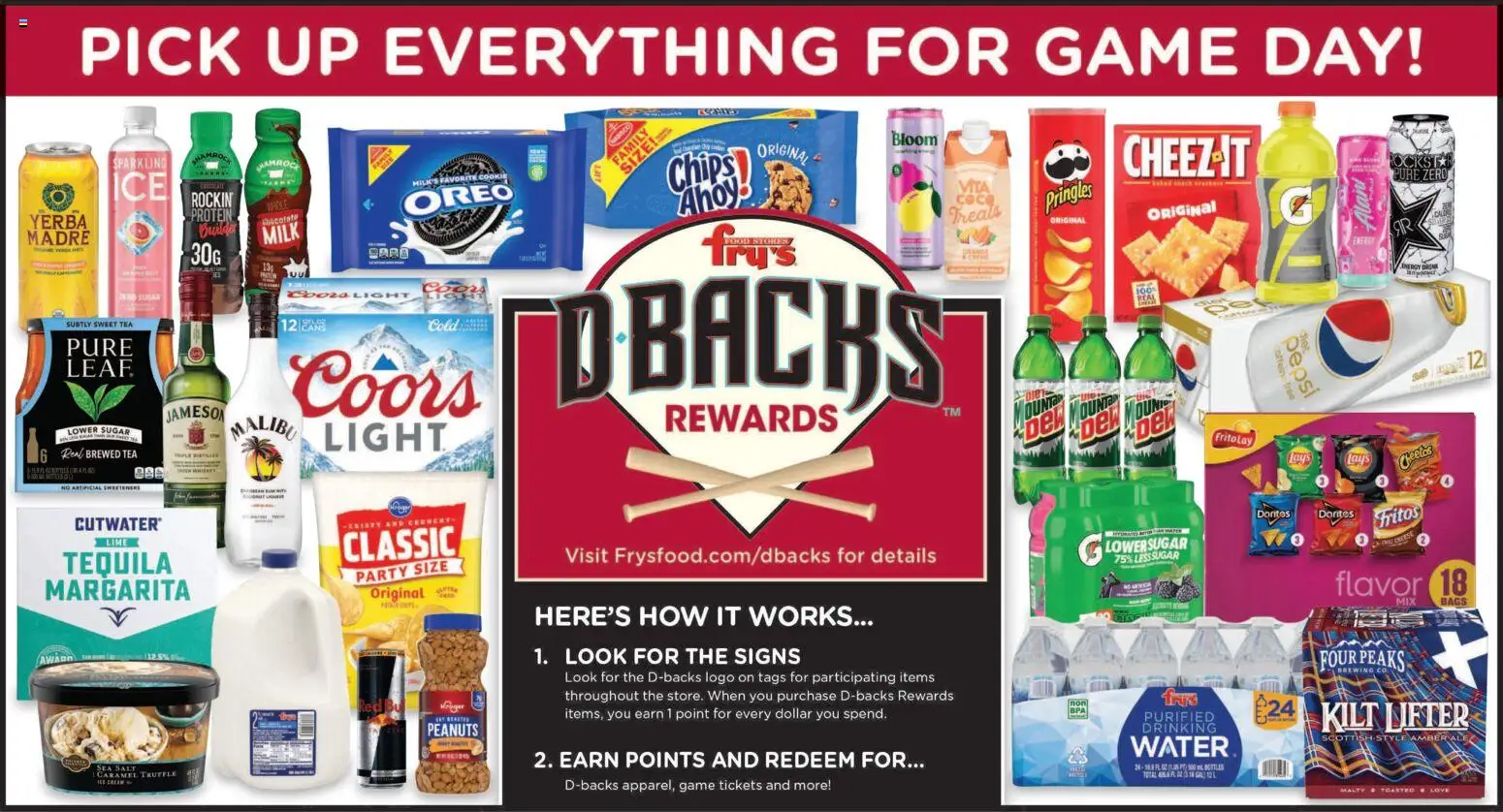 Fry's Food Weekly Ad - valid from 08/12/2026 | Page: 14 | Products: Malibu, Tequila, Sweeteners, Tea