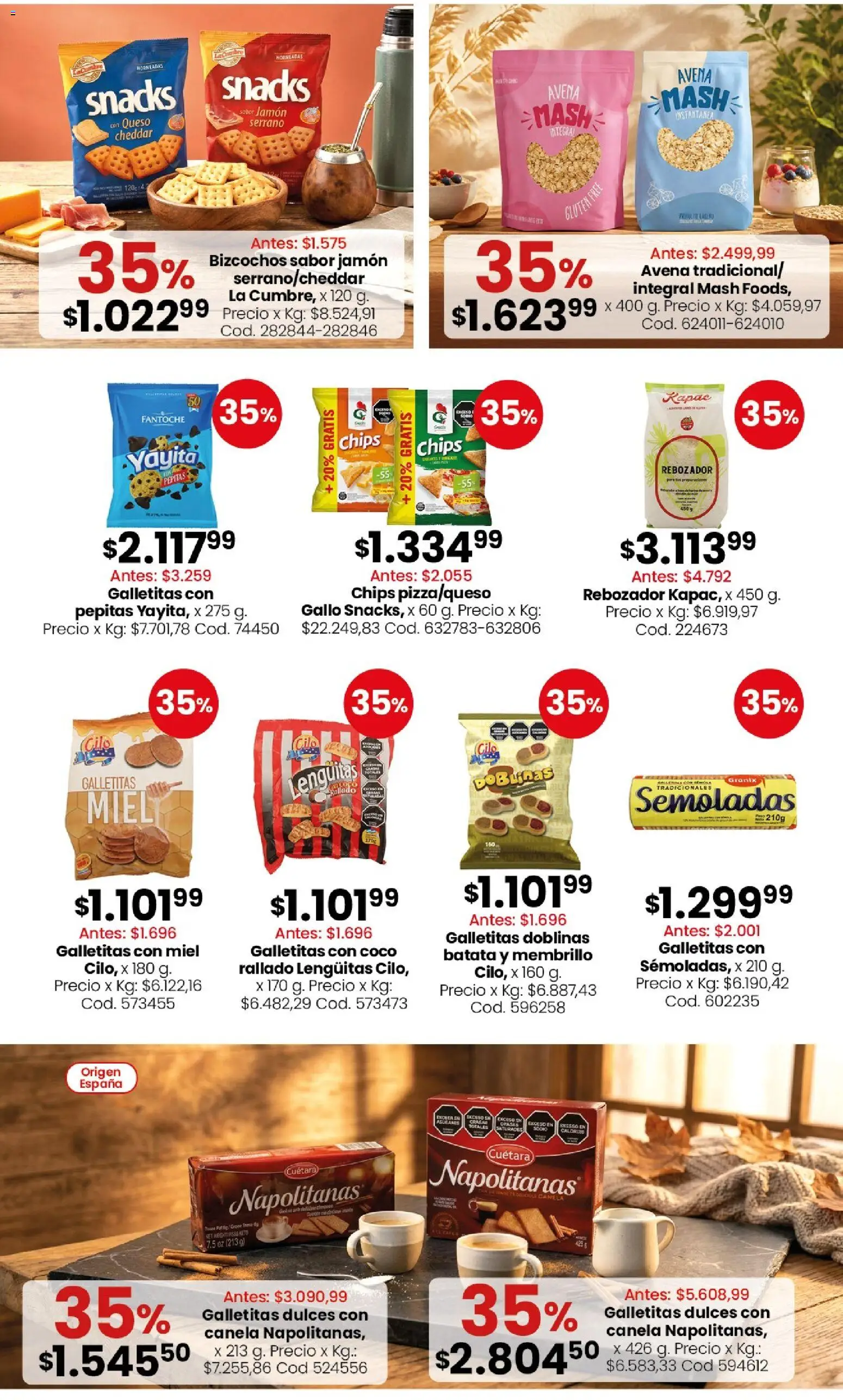Coto - Almacén y bebidas │ válido desde el 31/08/2026 | Página: 5 | Productos: Galletitas, Miel, Queso, Bizcochos