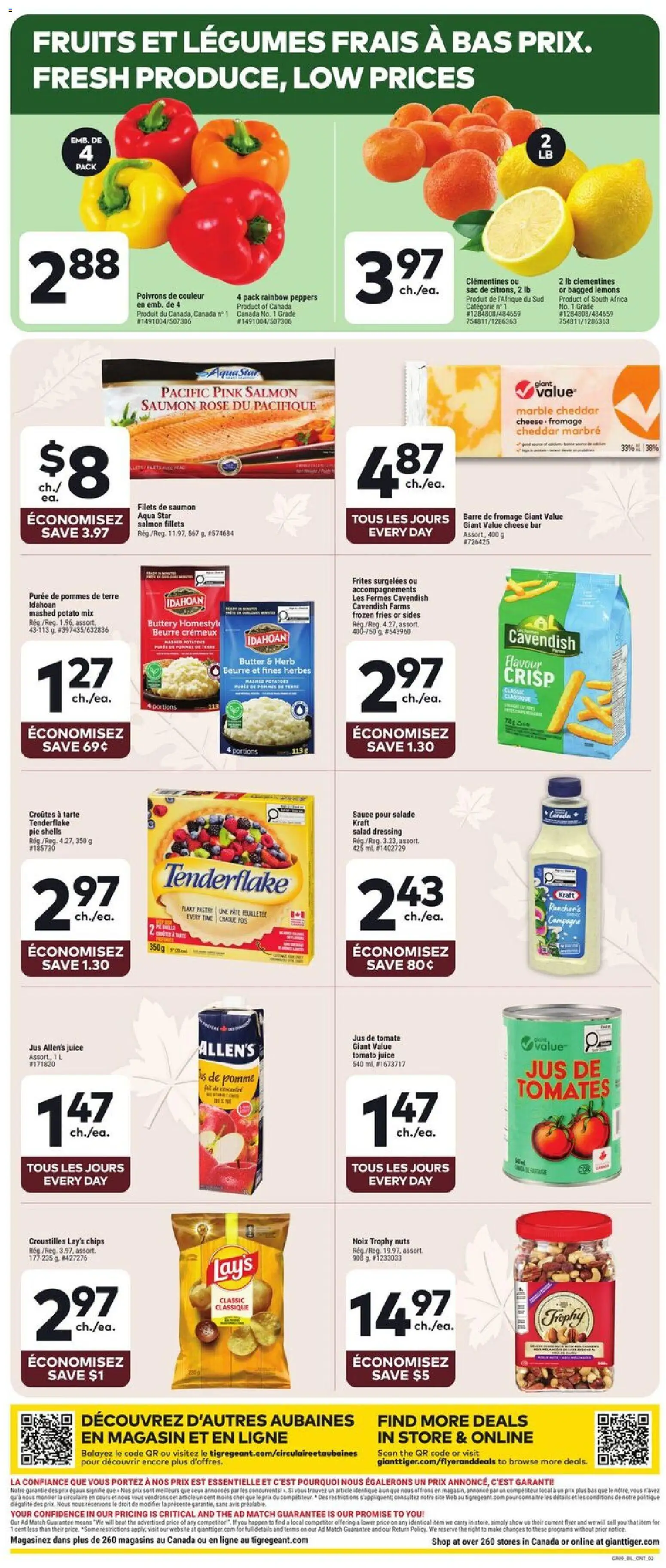 Giant Tiger flyer valid from Sep 30, 2026 | Page: 2 | Products: Potatoes, Fries, Pâté, Frozen fries