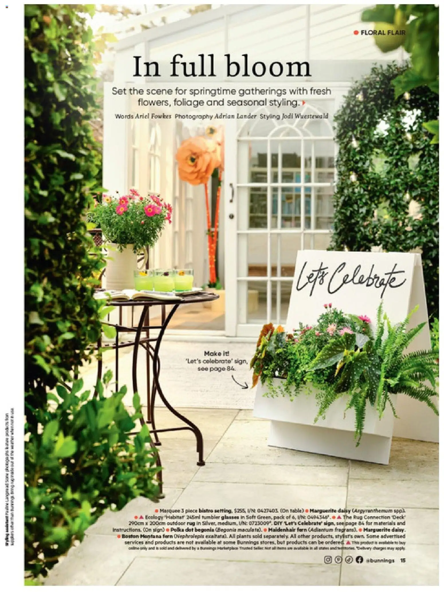 Bunnings Warehouse catalogue - valid from 01/09/2026 | Page: 15 | Products: Rug, Floral, Glasses
