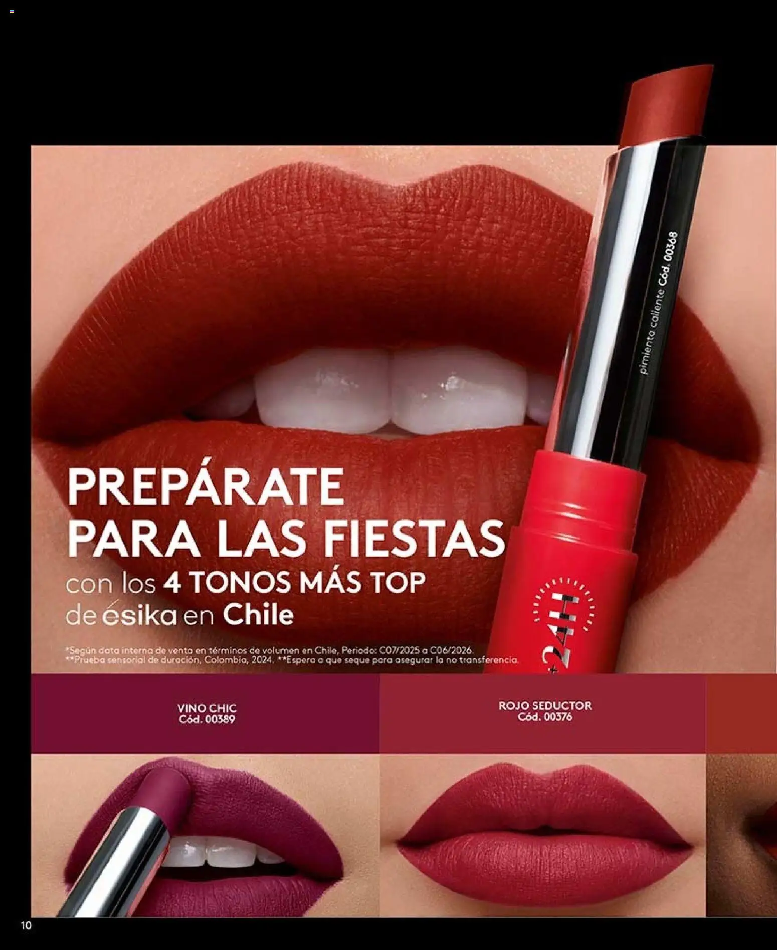Catálogo Ésika Campaña 13 │ válido desde el 26.07.2026 | Página: 10 | Productos: Pimienta, Top, Vino