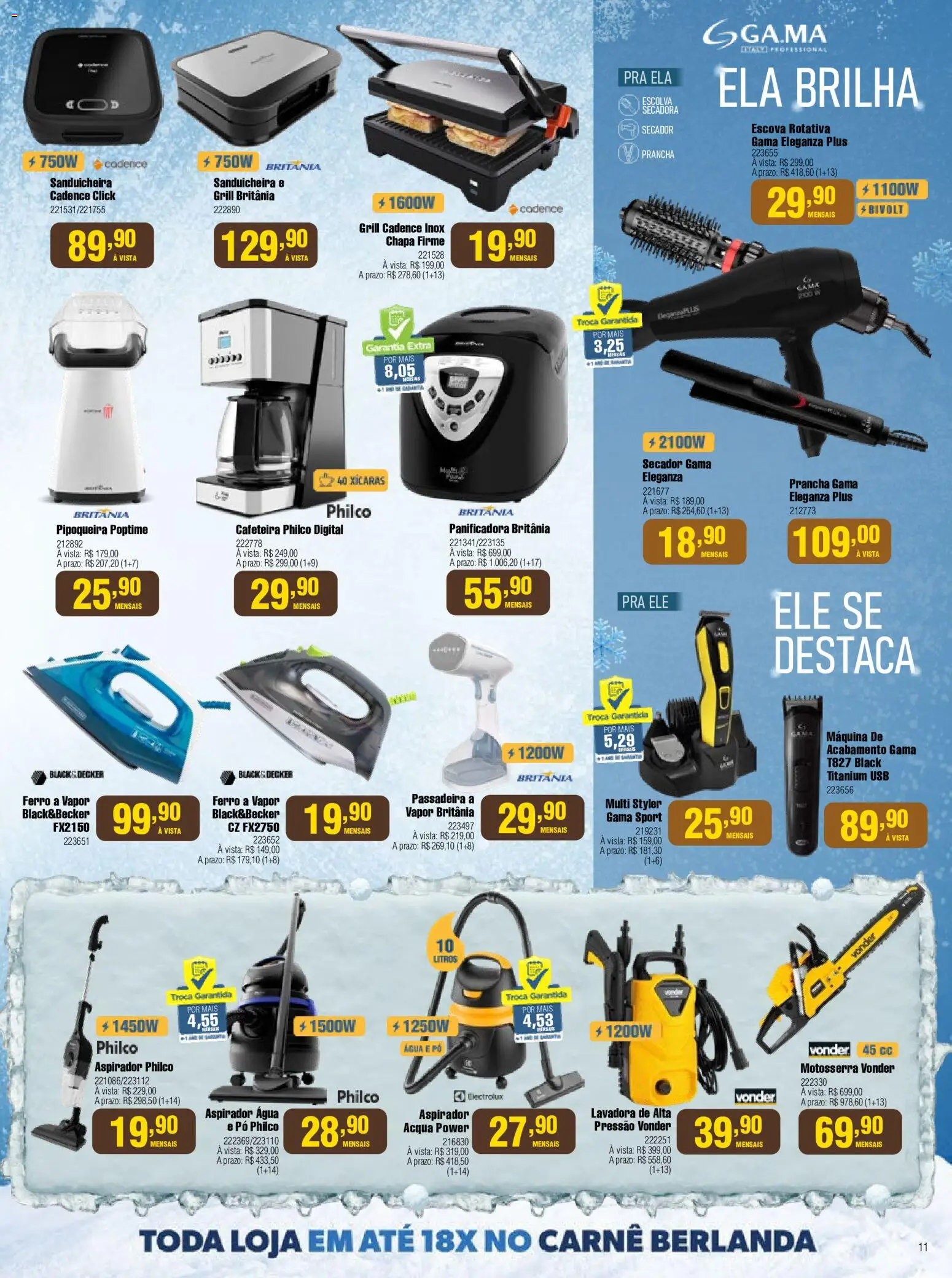 Berlanda Folheto - válido de 01/07/2026 | Página: 11 | Produtos: Sanduicheira, Pó, Xícaras, USB