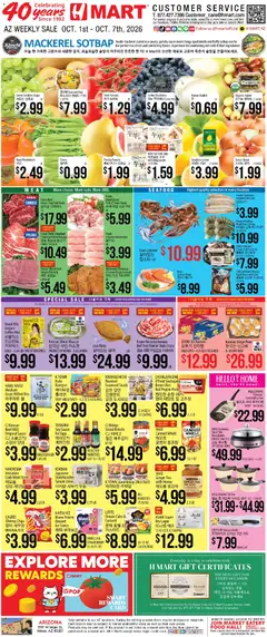 Preview of Hmart weekly ads valid from 10/01/2026