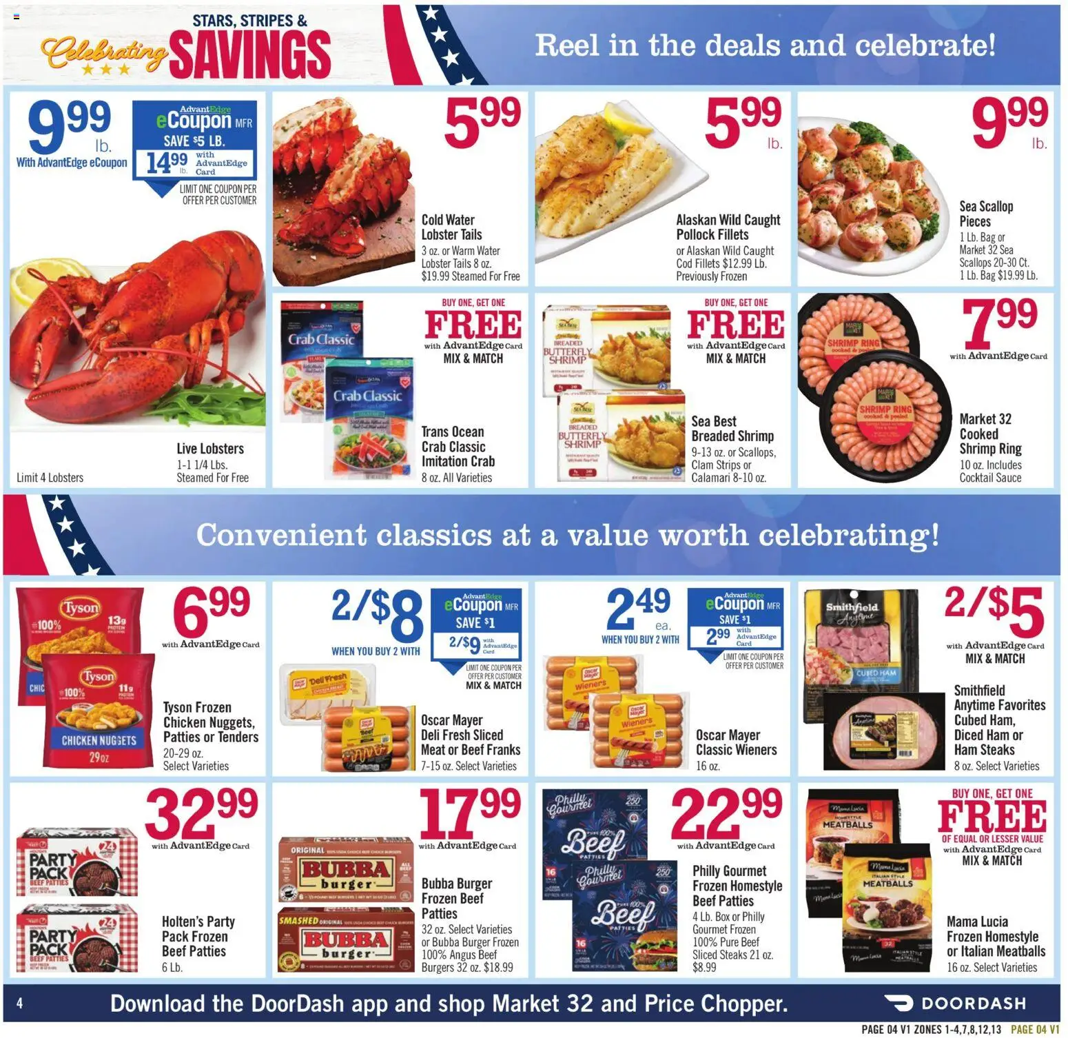 Price Chopper Weekly Ad - valid from 07/26/2026 | Page: 4 | Products: Box, Ring, Ham, Beef