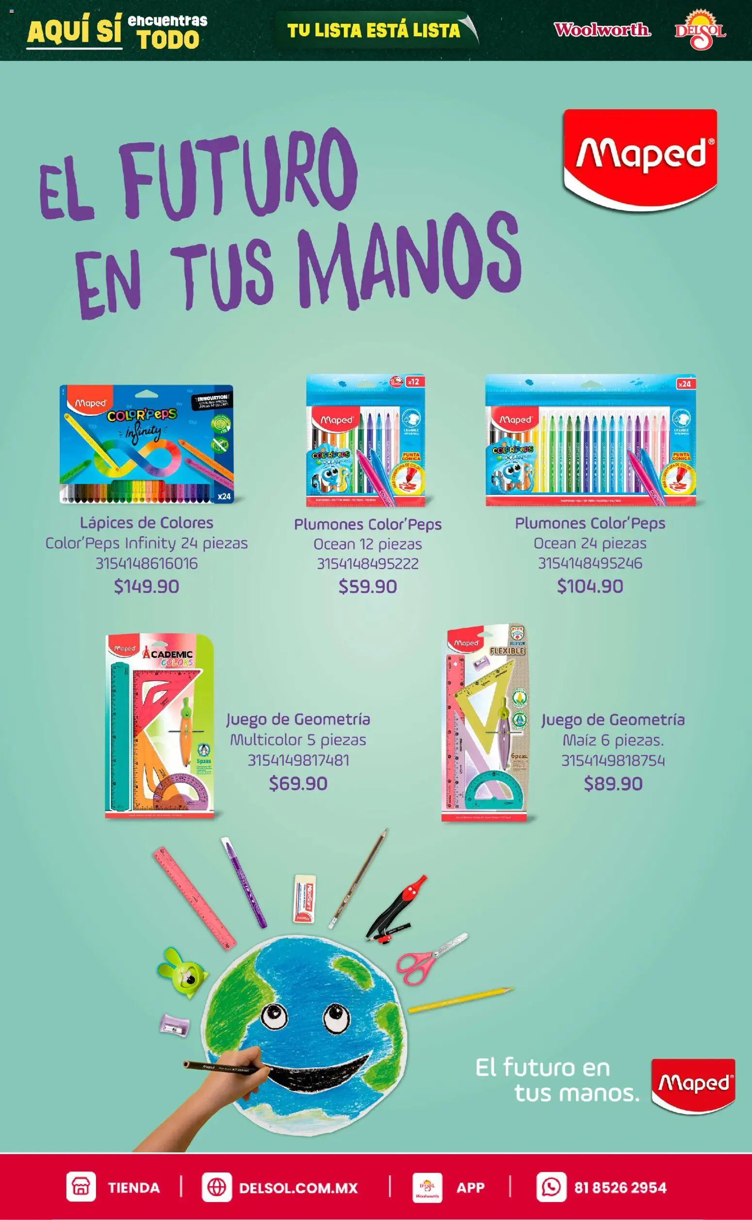 Nuevas ofertas de Del Sol y Woolworth válidas en toda la República Mexicana desde el 25/06/2026. ¡Encuentra las mejores ofertas en Del Sol y Woolworth catálogo Back To School! | Página: 13 | Productos: Maíz, Juego, Flexible