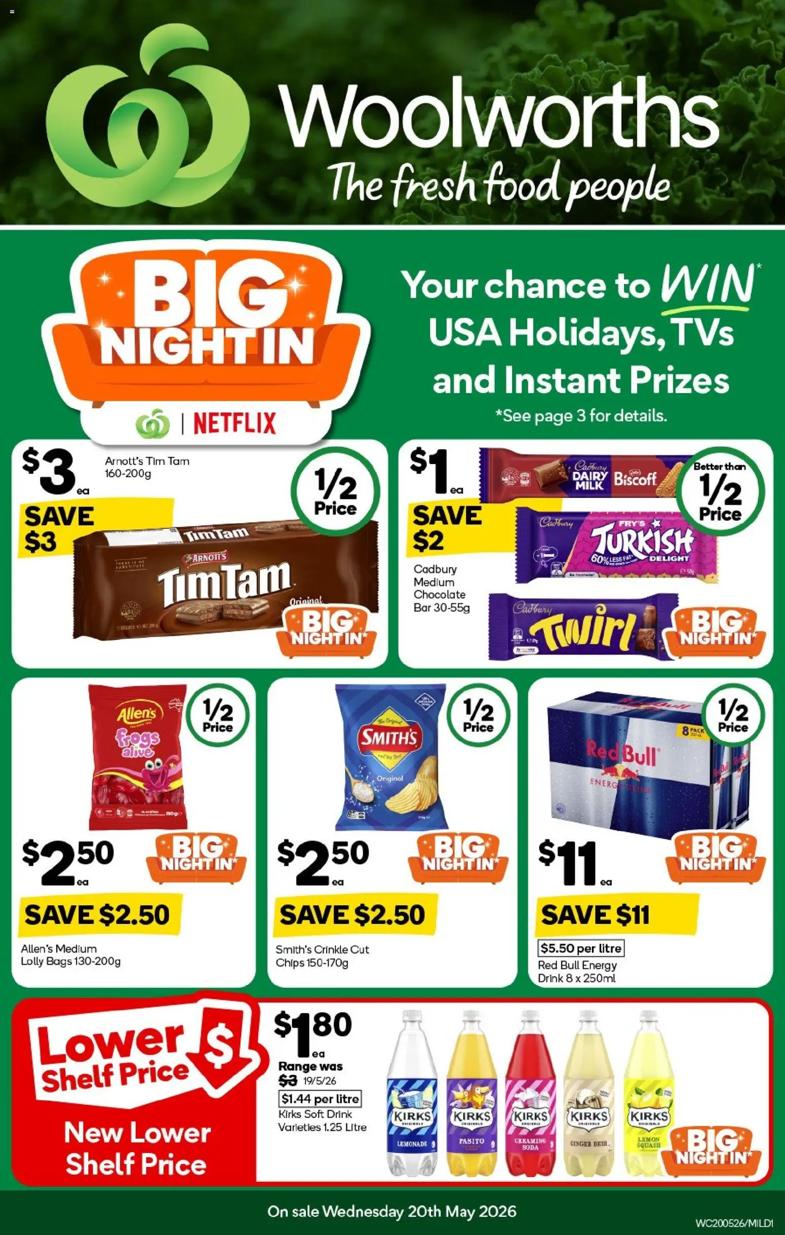 Woolworths catalogue - valid from 20.05.2026 | Page: 1 | Products: Chocolate, Ginger, Lemon, Squash