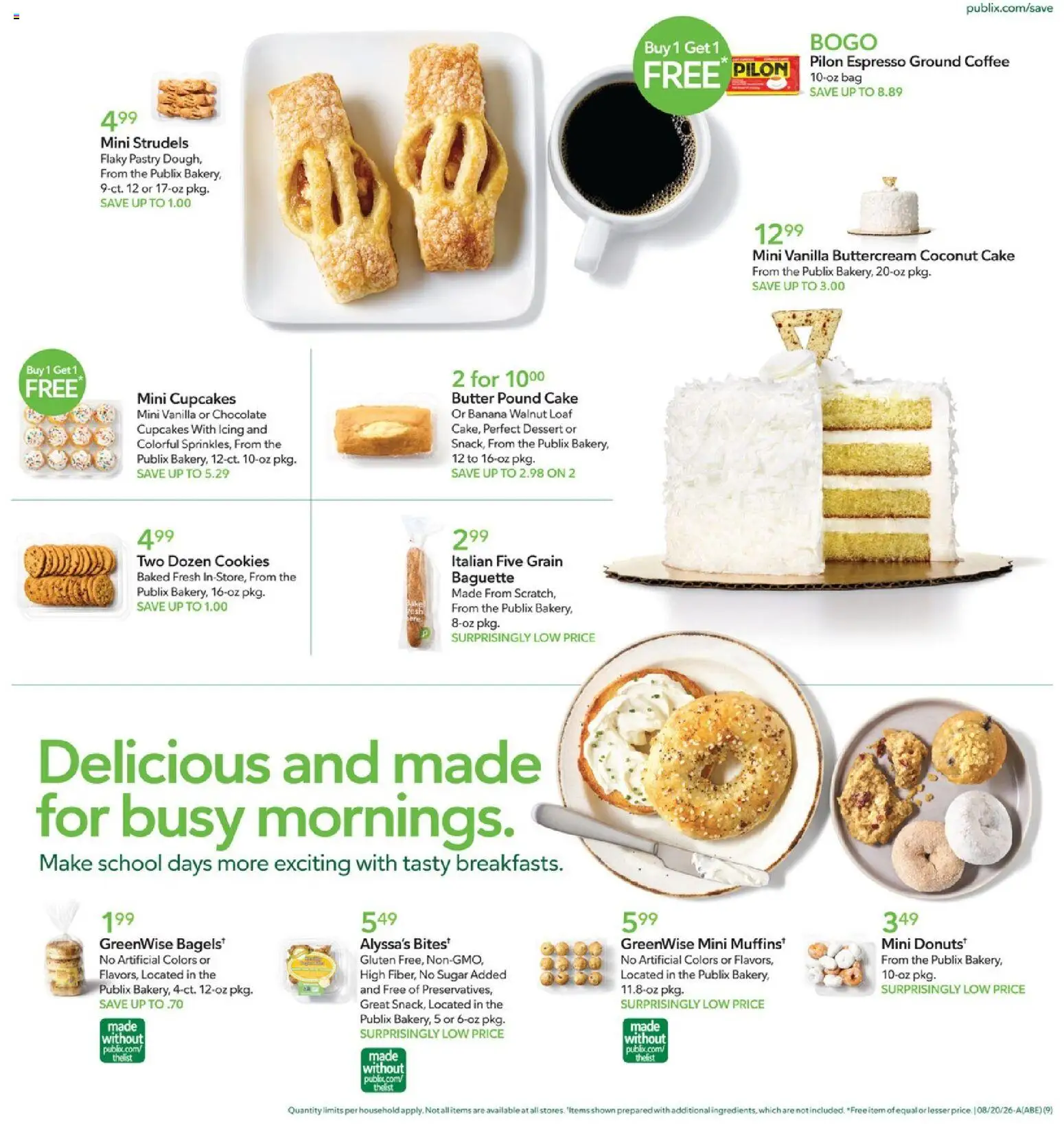 Publix Weekly Ad - valid from 08/19/2026 | Page: 9 | Products: Coffee, Chocolate, Cookies, Sugar