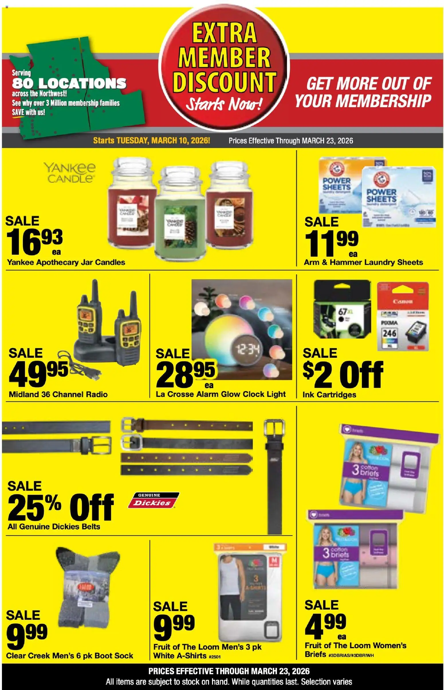 Bi-Mart Extra Membership Discount - valid from 10.03.2026 | Page: 5 | Products: Hammer, Briefs, Alarm, Radio