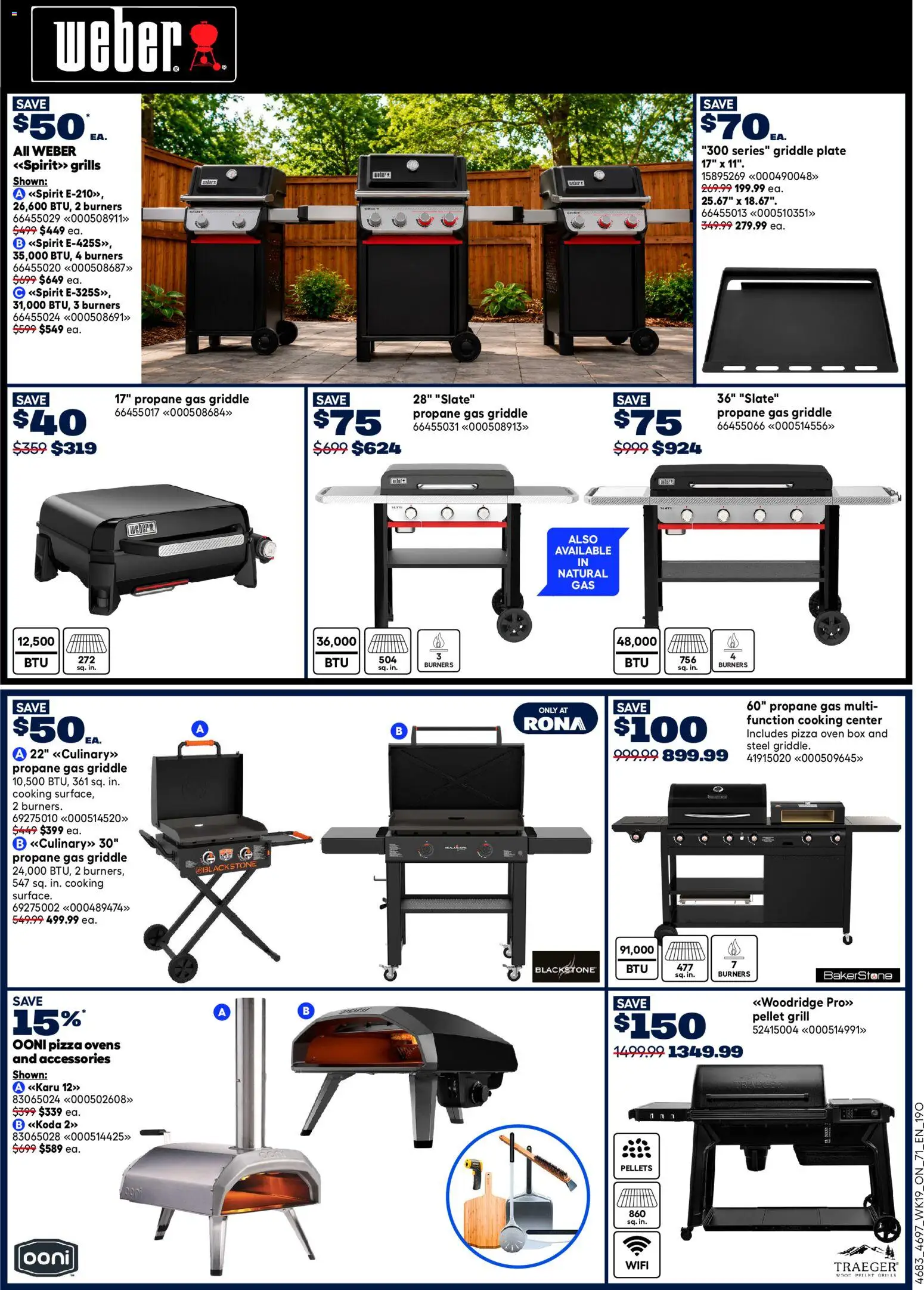 Rona flyer valid from 04.06.2026 | Page: 9 | Products: Oven, Grill, Box, Pizza
