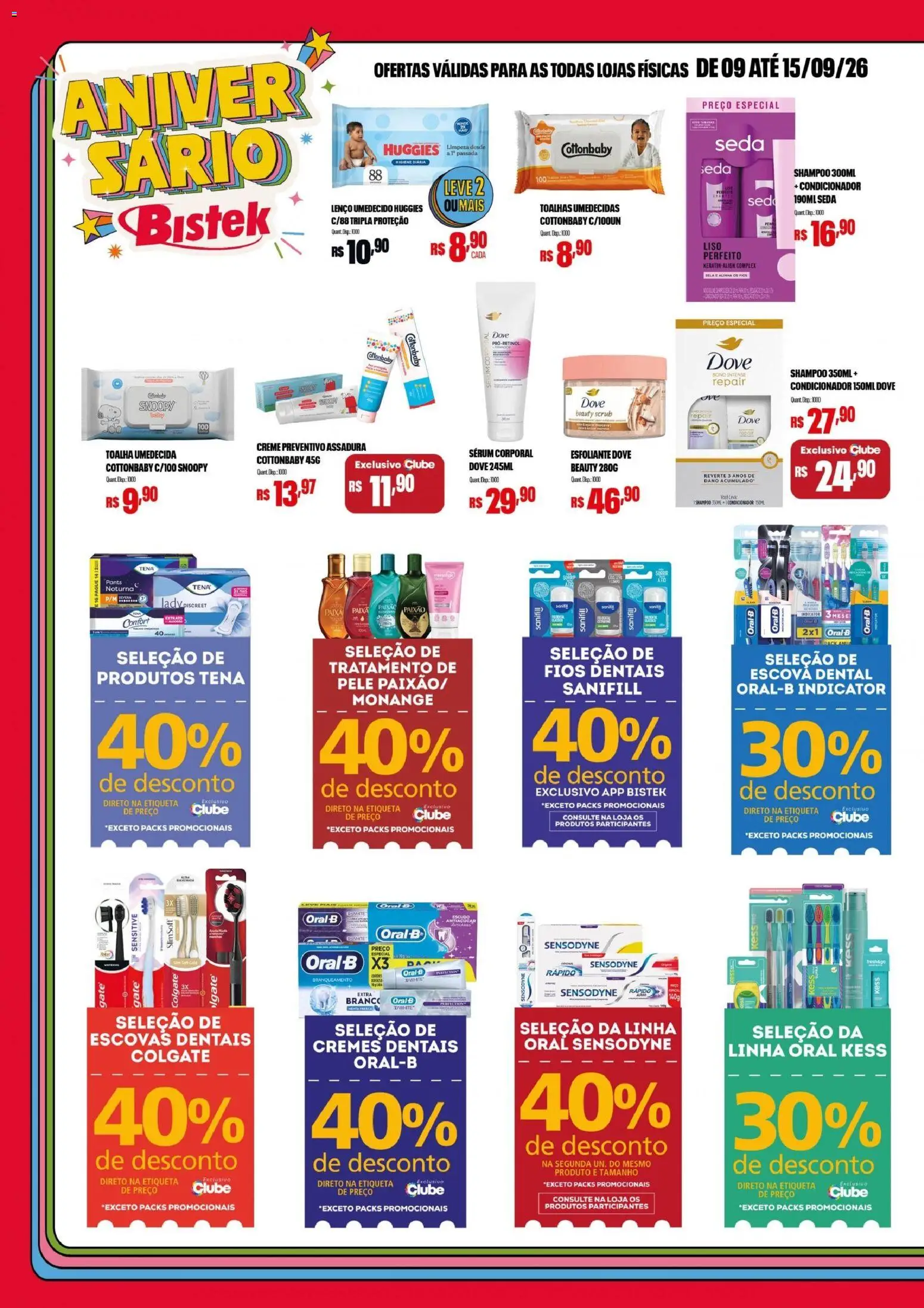Bistek Supermercados Folheto - válido de 09/09/2026 | Página: 6 | Produtos: Pó, Condicionador, Rack, Lenço umedecido