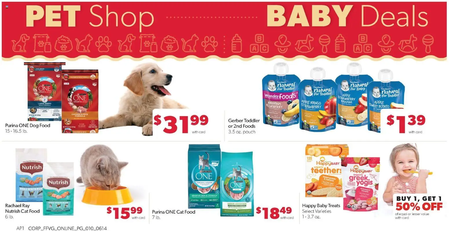 Family Fare Weekly Ad - valid from 14.06.2026 | Page: 14 | Products: Dog Food, Cat Food, Rice, Fruits