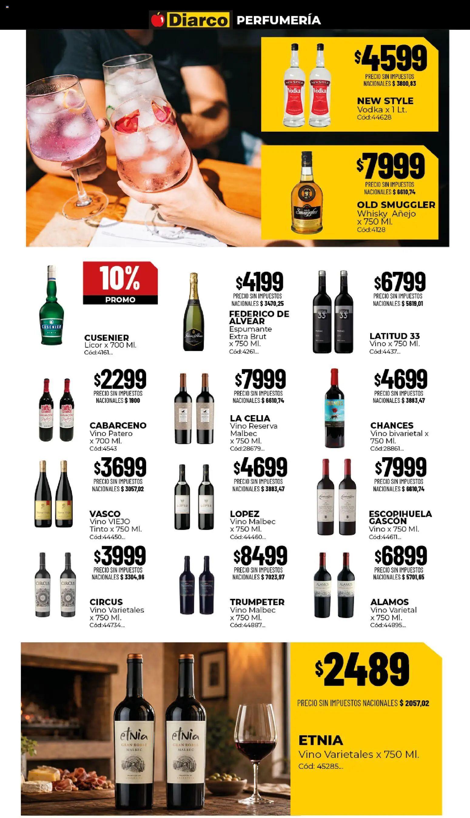 Diarco ofertas │ válido desde el 17/08/2026 | Página: 8 | Productos: Vodka, Whisky, Espumante, Vino