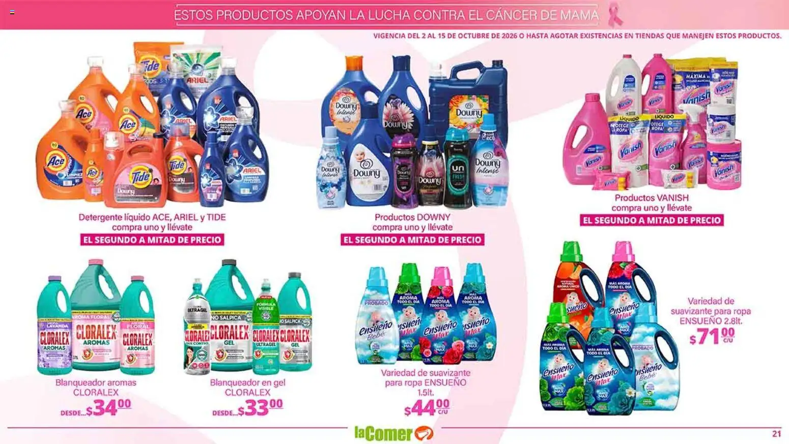 Nuevas ofertas de La Comer válidas en toda la República Mexicana desde el 02/10/2026. ¡Encuentra las mejores ofertas en La Comer folleto es la tienda rosa! | Página: 21