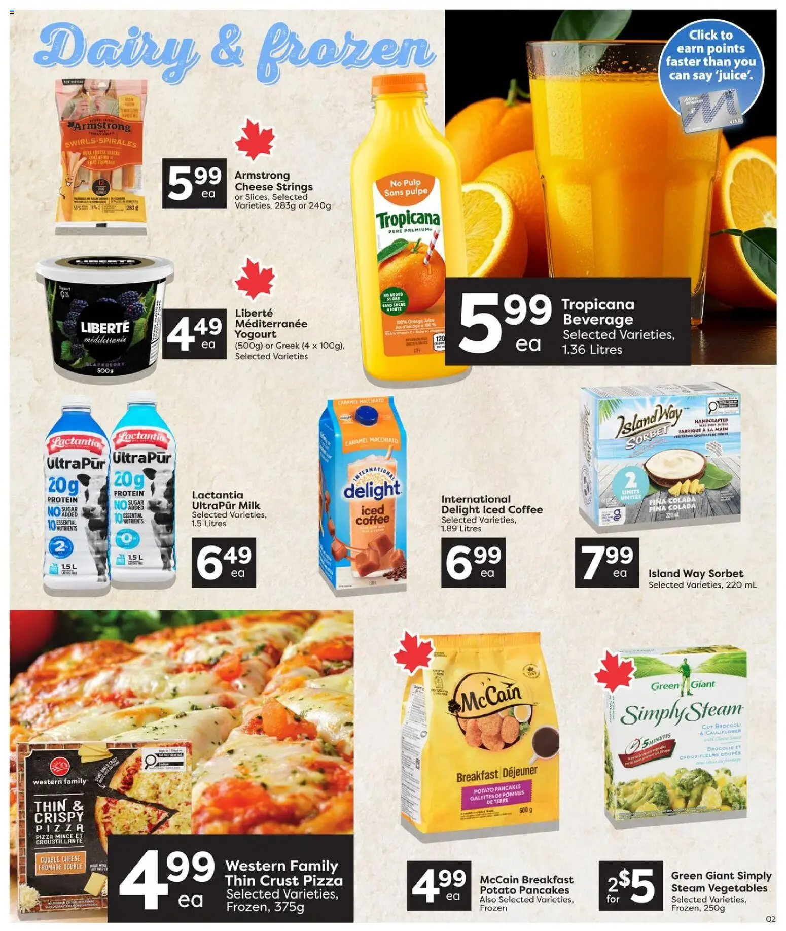 Quality Foods flyer valid from Jul 9, 2026 | Page: 8 | Products: Milk, Cheese, Pizza, Juice