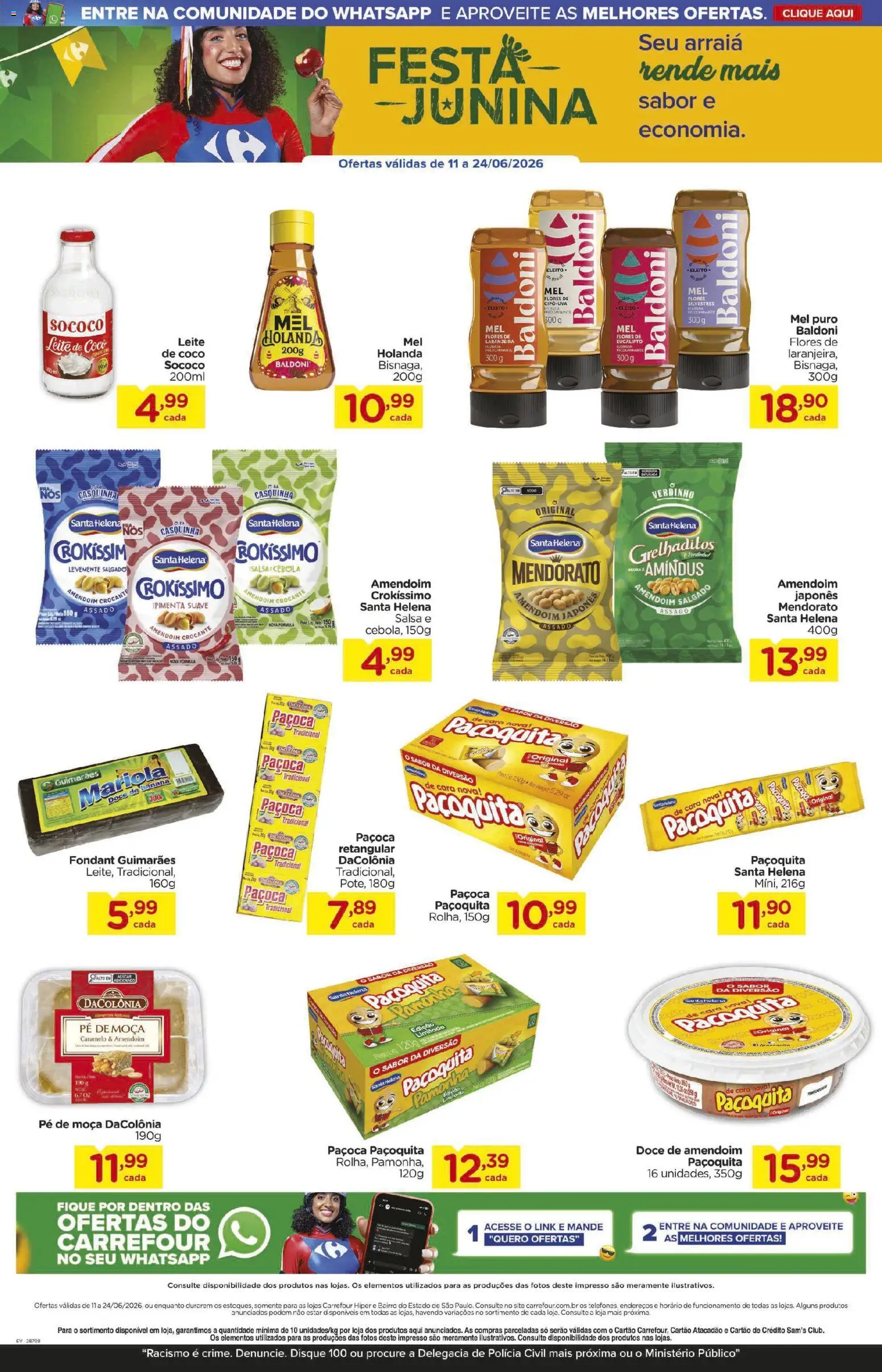 Carrefour Folheto - válido de 11.06.2026 | Página: 2 | Produtos: Coco, Amendoim, Cebola, Leite