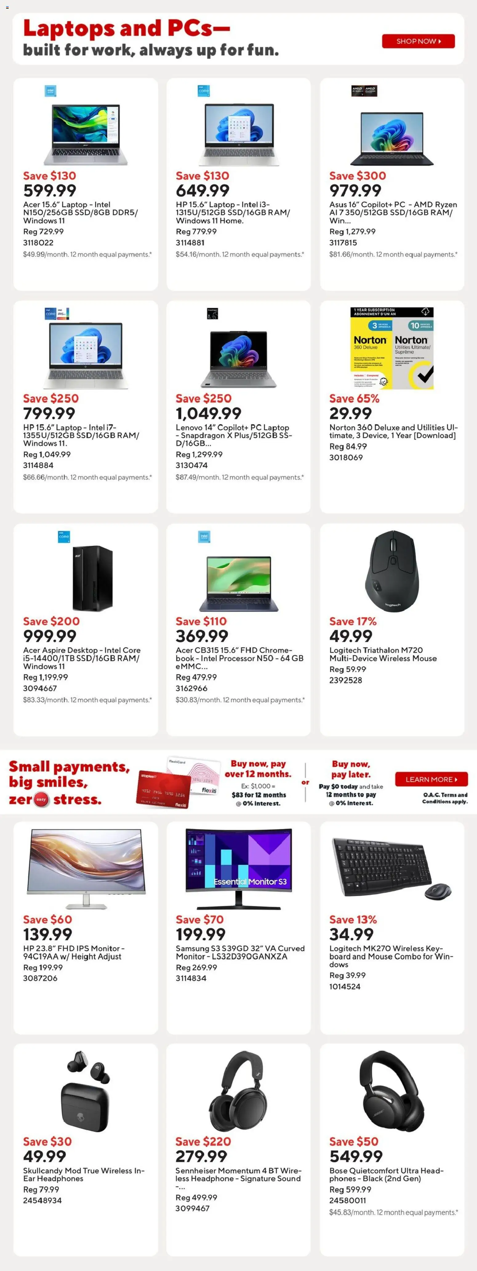 Staples flyer valid from 29.05.2026 | Page: 6 | Products: Monitor, PC, Mouse, Headphones