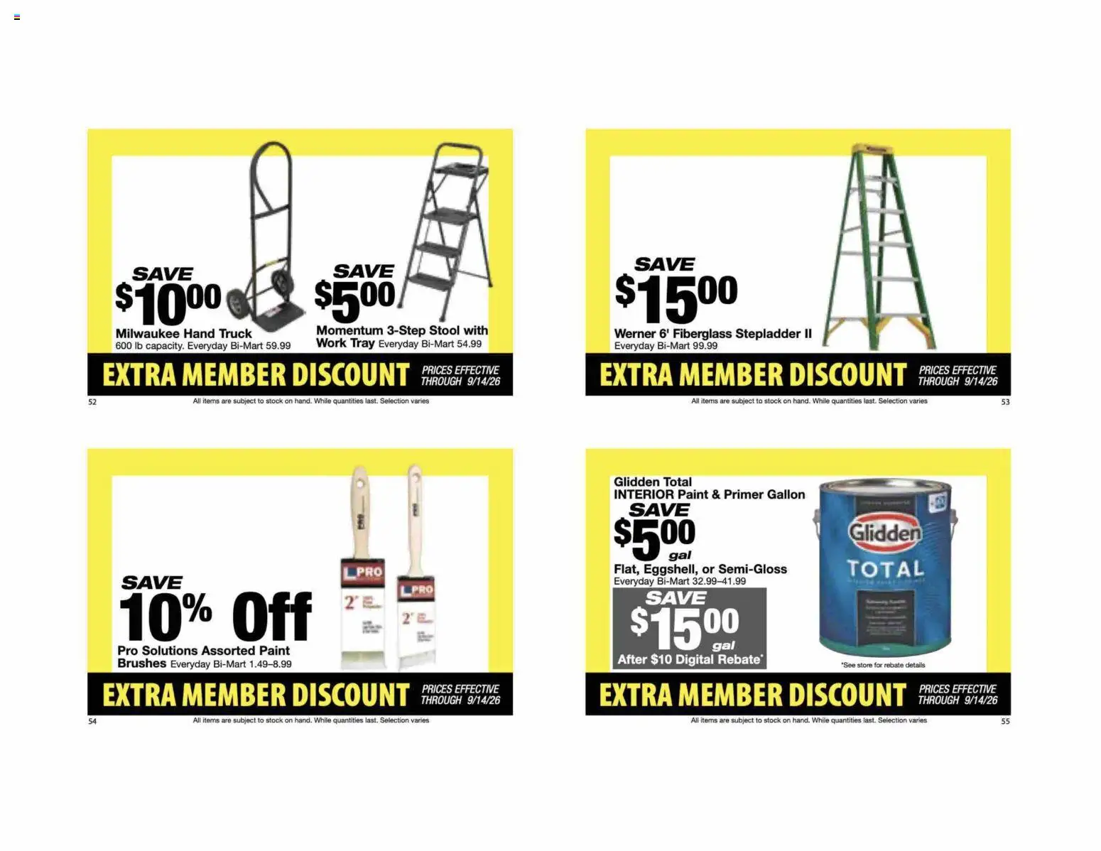 Bi-Mart Extra Member Discount Book - valid from 08/24/2026 | Page: 15 | Products: Brushes