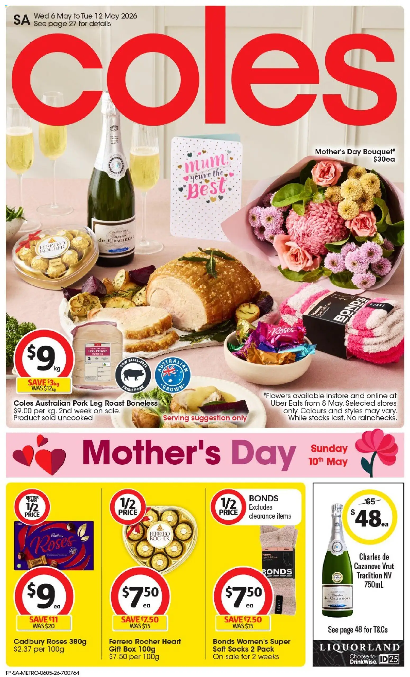 Coles catalogue - valid from 06.05.2026 | Page: 2 | Products: Box, Pork, Socks