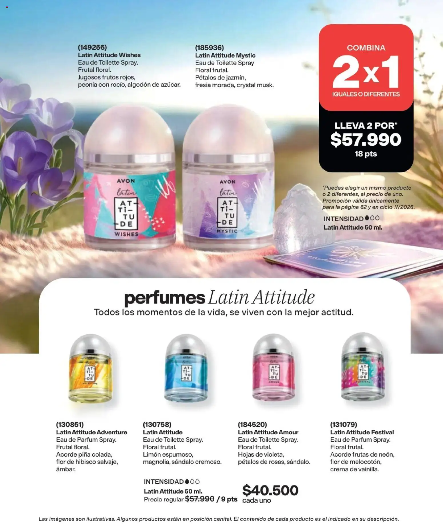 Avon revista - valida desde el 15/07/2026 | Página: 62 | Productos: Algodón, Crema, Limón, Eau de toilette