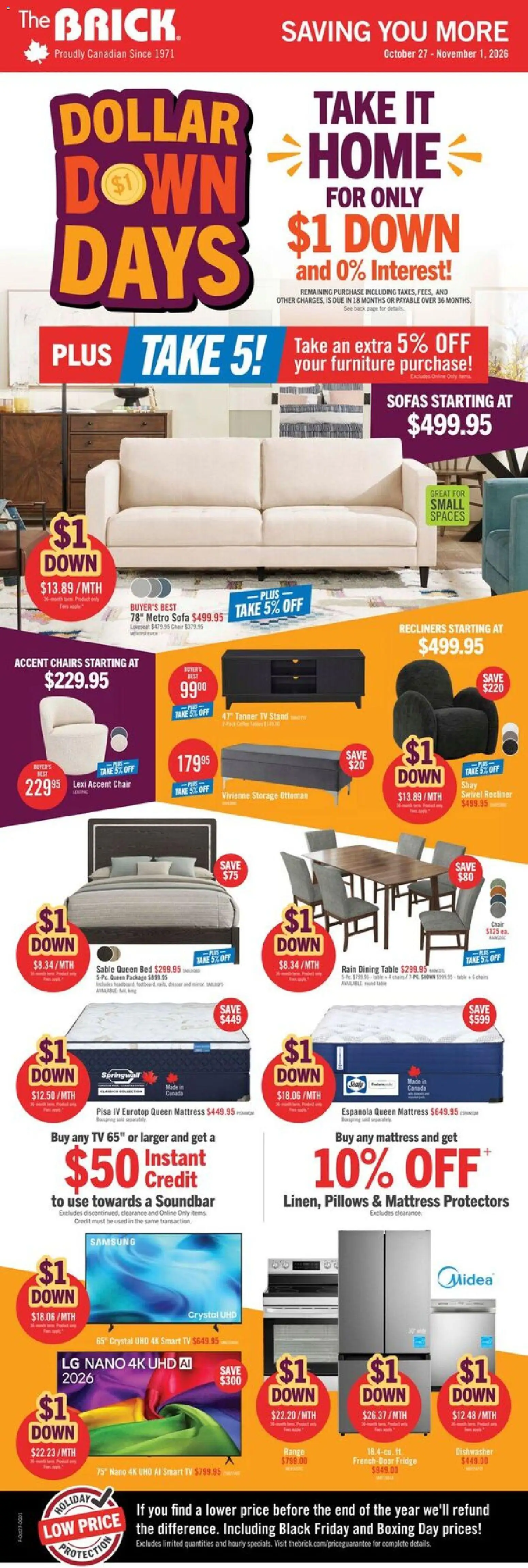 The Brick flyer valid from Oct 27, 2026 | Page: 1