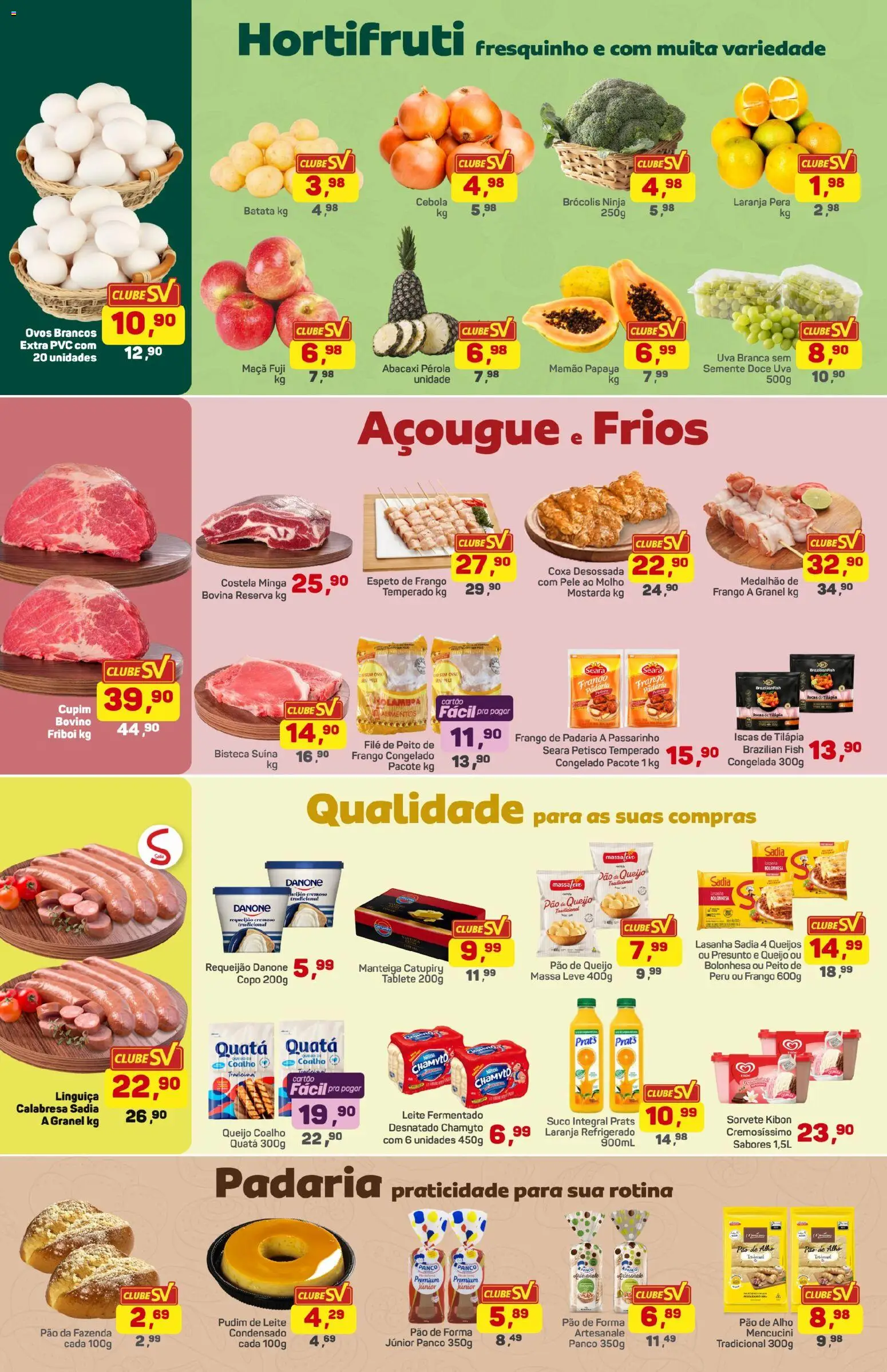 Supermercados São Vicente Folheto - válido de 21/08/2026 | Página: 2 | Produtos: Manteiga, Ovos, Brócolis, Batata