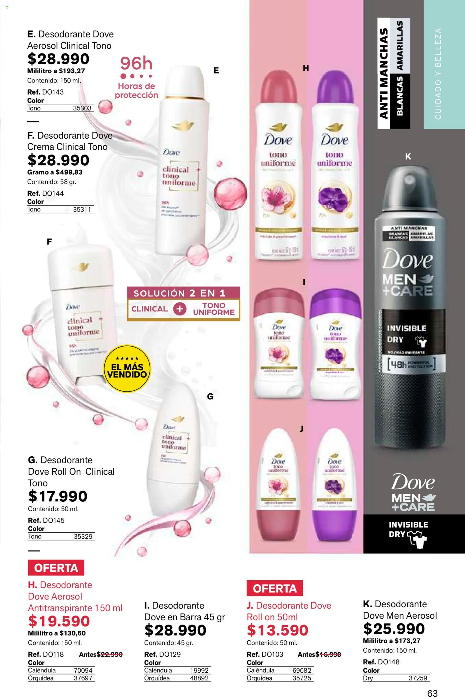 Leonisa revista - valida desde el 25/06/2026 | Página: 63 | Productos: Crema, Desodorante, Antitranspirante