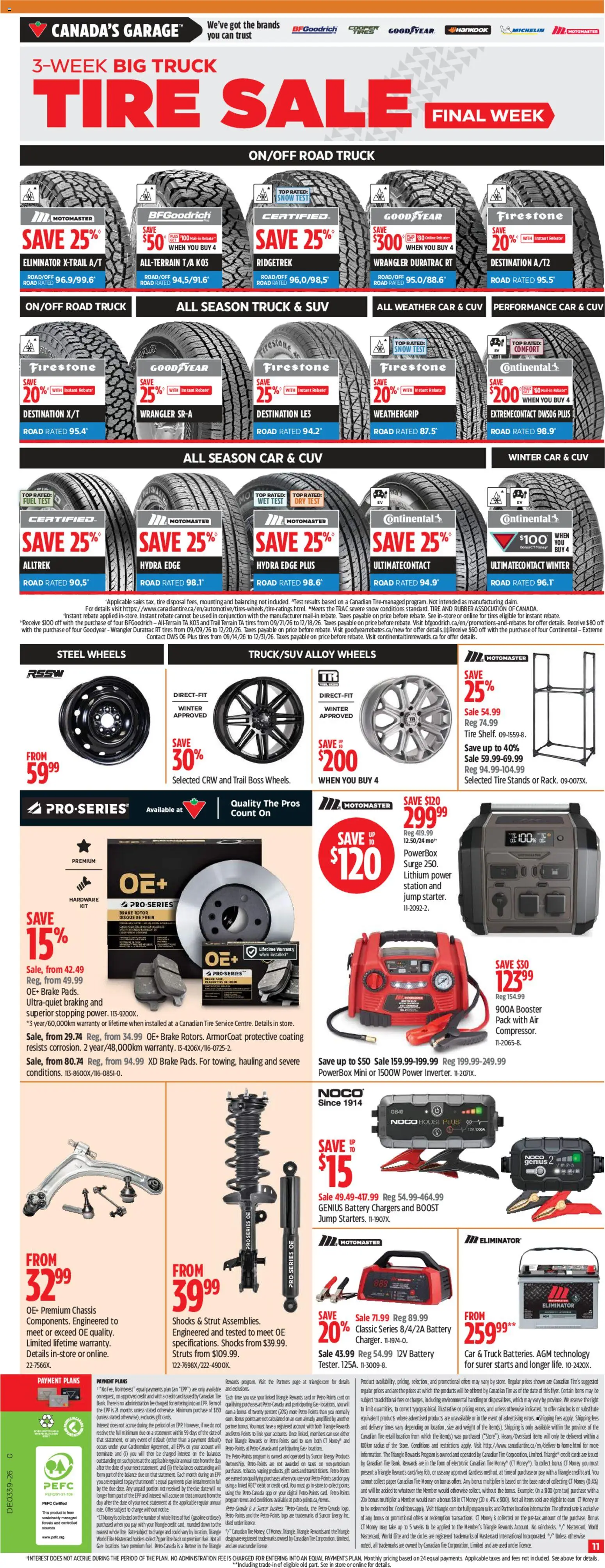 Canadian Tire flyer valid from Sep 24, 2026 | Page: 10 | Products: Battery