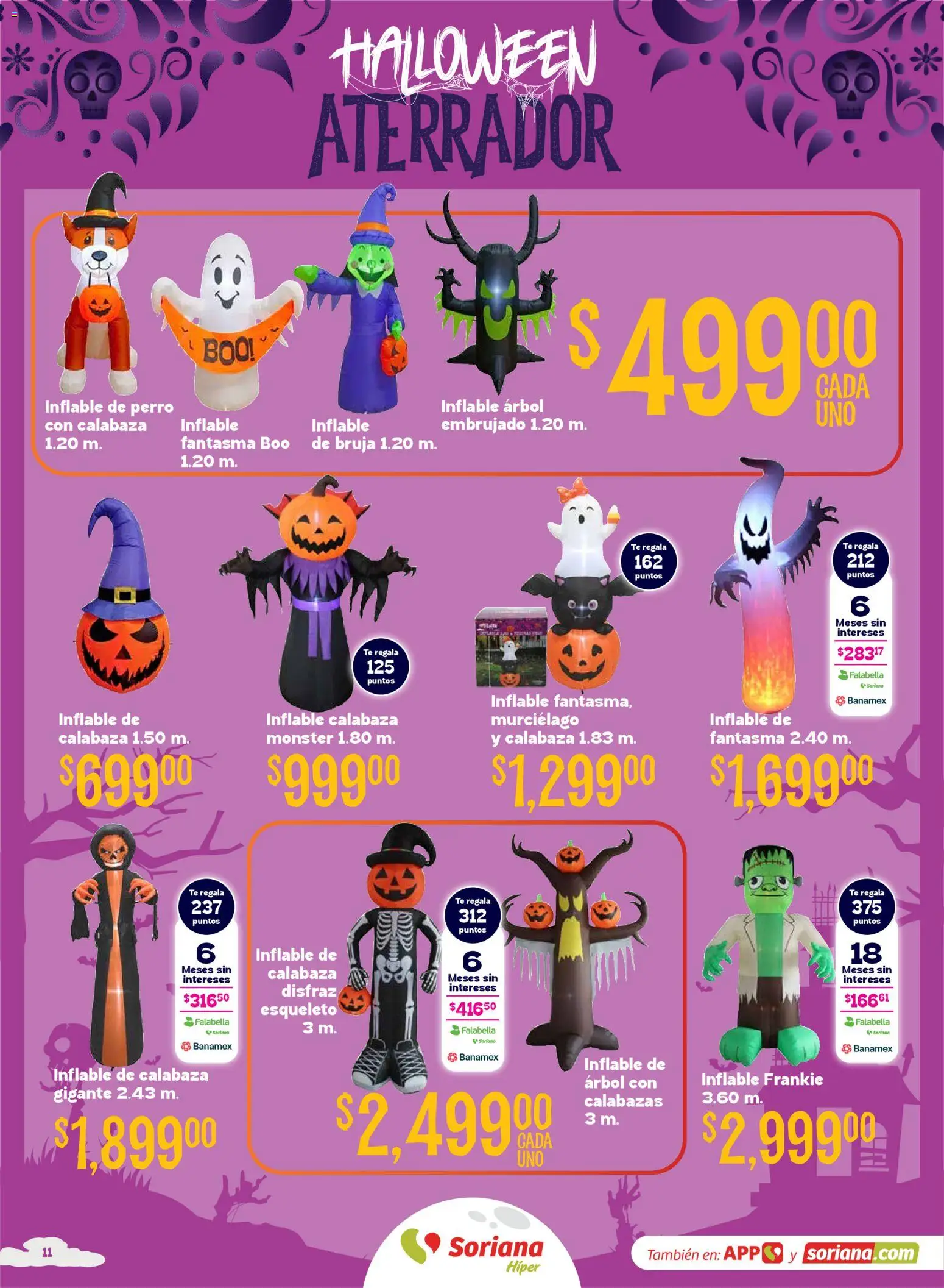 Nuevas ofertas de Soriana válidas en toda la República Mexicana desde el 01/10/2026. ¡Encuentra las mejores ofertas en Soriana Híper - Halloween y Día de muertos! | Página: 11