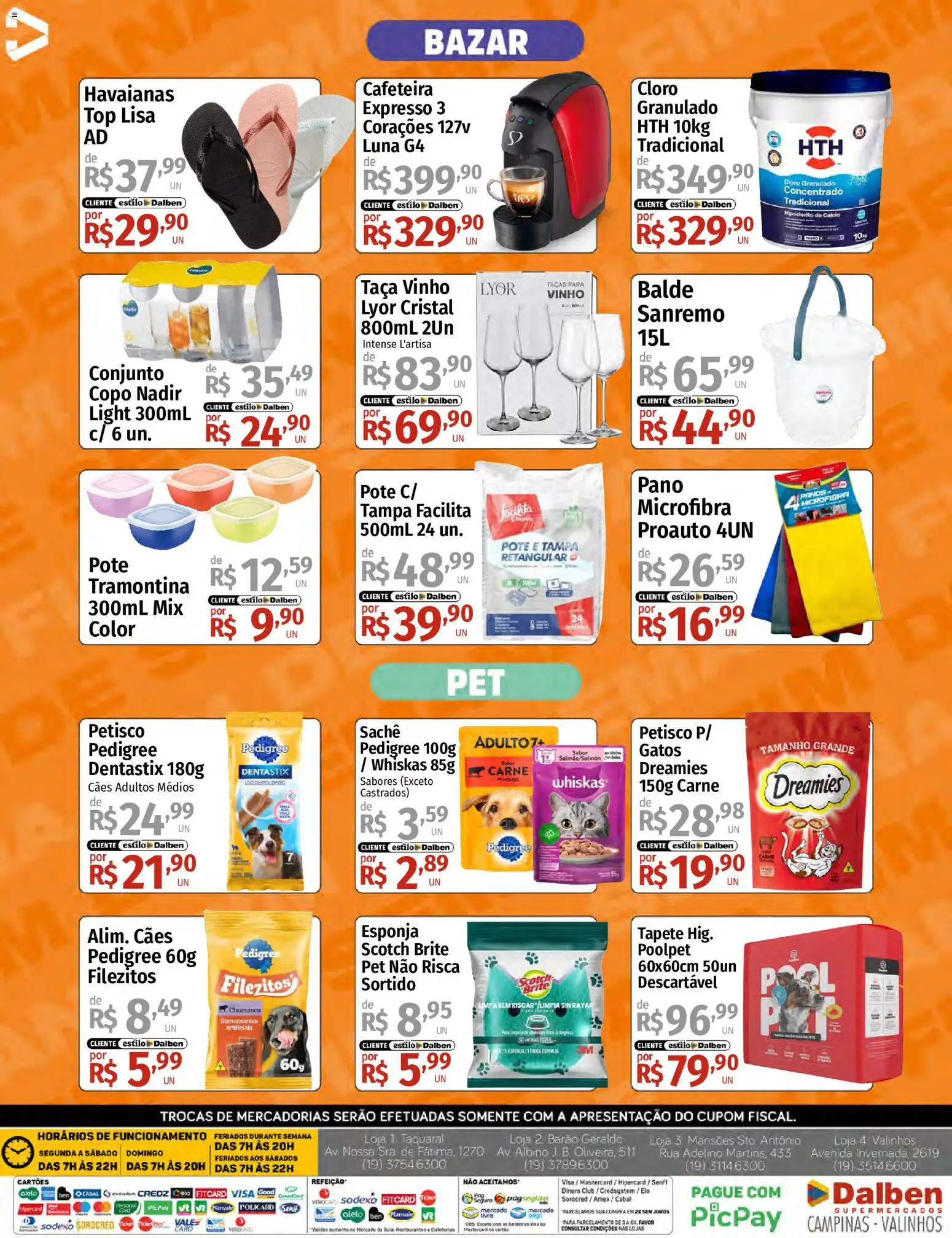 Supermercado Dalben Folheto - válido de 10/07/2026 | Página: 14 | Produtos: Cloro, Cafeteira, Granulado, Balde