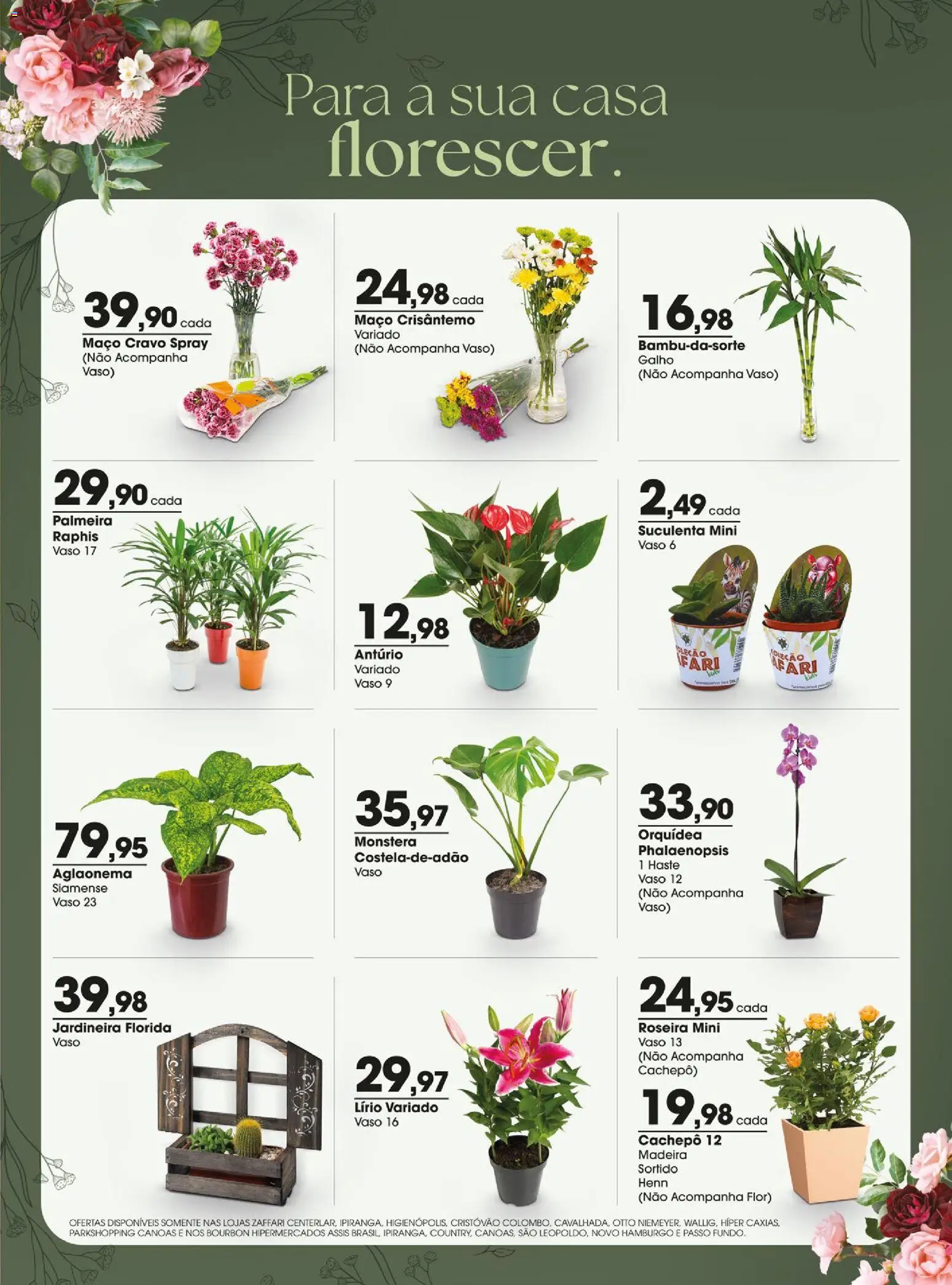 Zaffari Folheto - válido de 31/07/2026 | Página: 15 | Produtos: Vaso, Jardineira, Bourbon