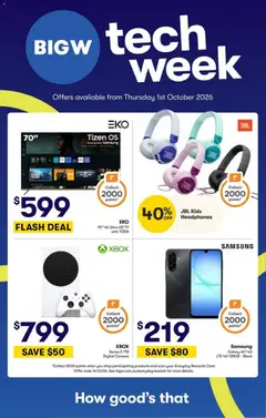 Preview of Big W Catalogue Tech Week - valid from 01/10/2026