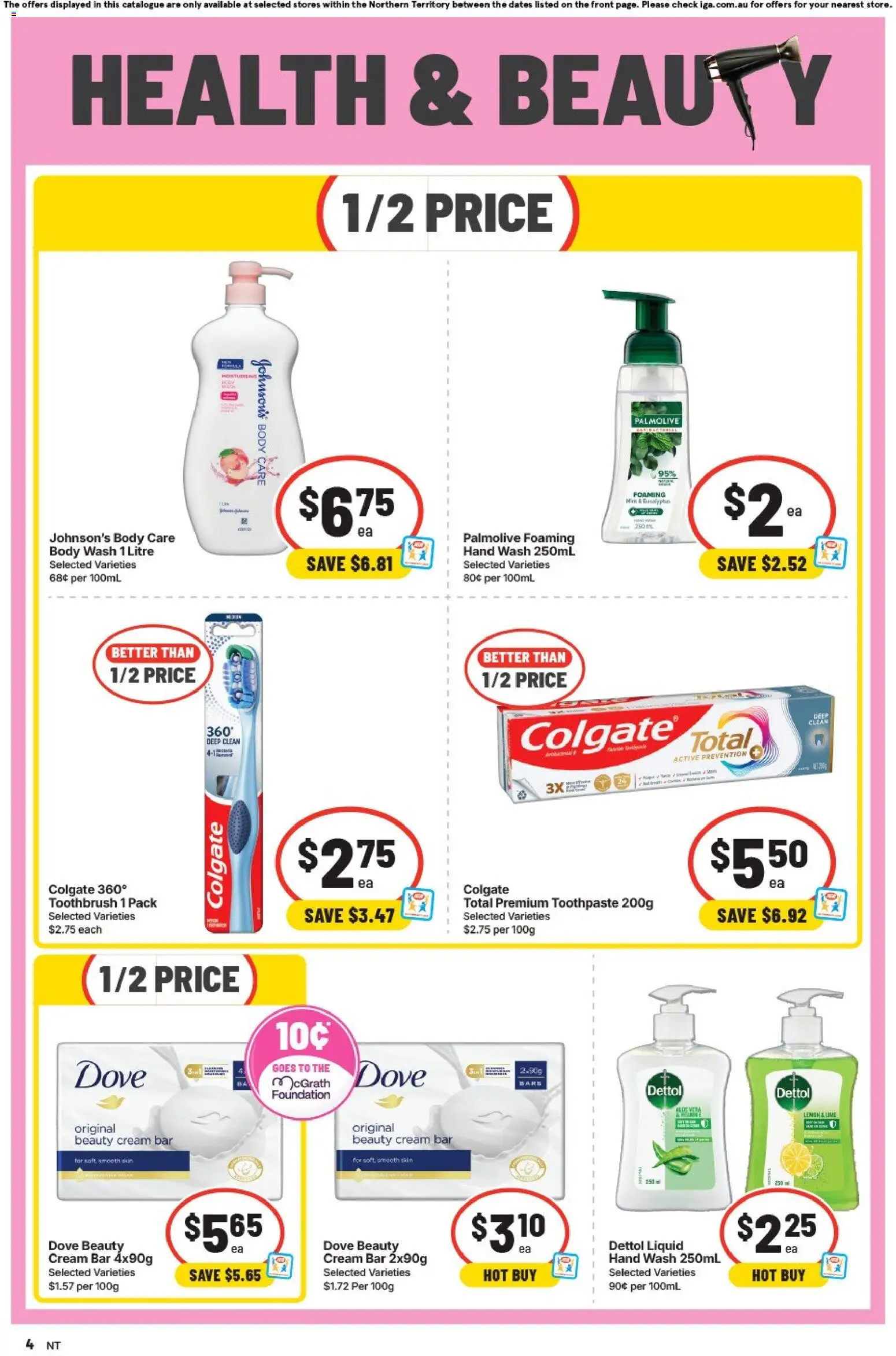 IGA catalogue - valid from 09/09/2026 | Page: 5 | Products: Toothpaste, Lime, Foundation, Hand wash