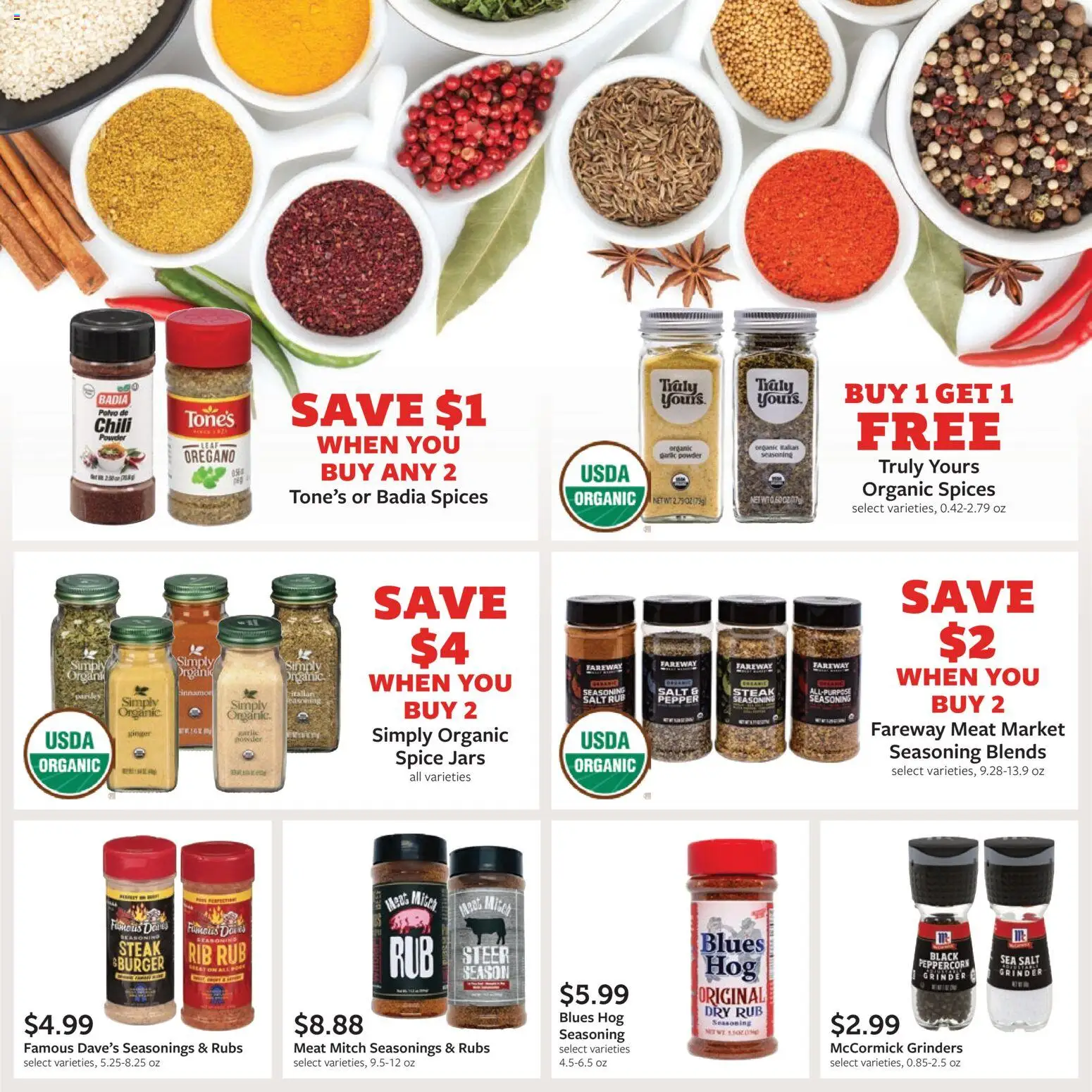 Fareway Monthly Ad - valid from 04.05.2026 | Page: 14 | Products: Powder, Spices, Pepper, Grinder