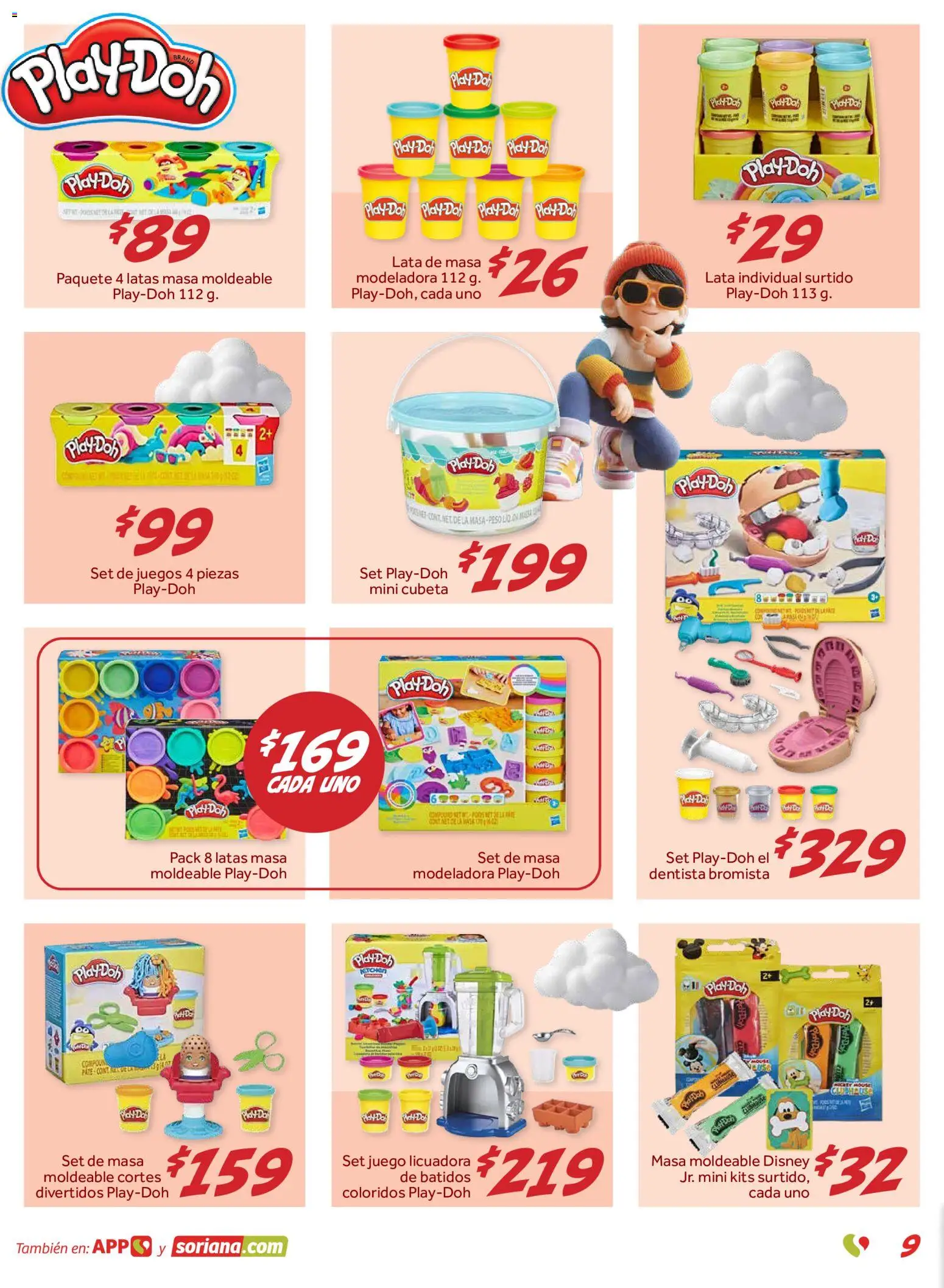 Nuevas ofertas de Soriana válidas en toda la República Mexicana desde el 28/09/2026. ¡Encuentra las mejores ofertas en Soriana Híper - Reino de los Juguetes! | Página: 9 | Productos: Masa, Mouse, Juego, Paté