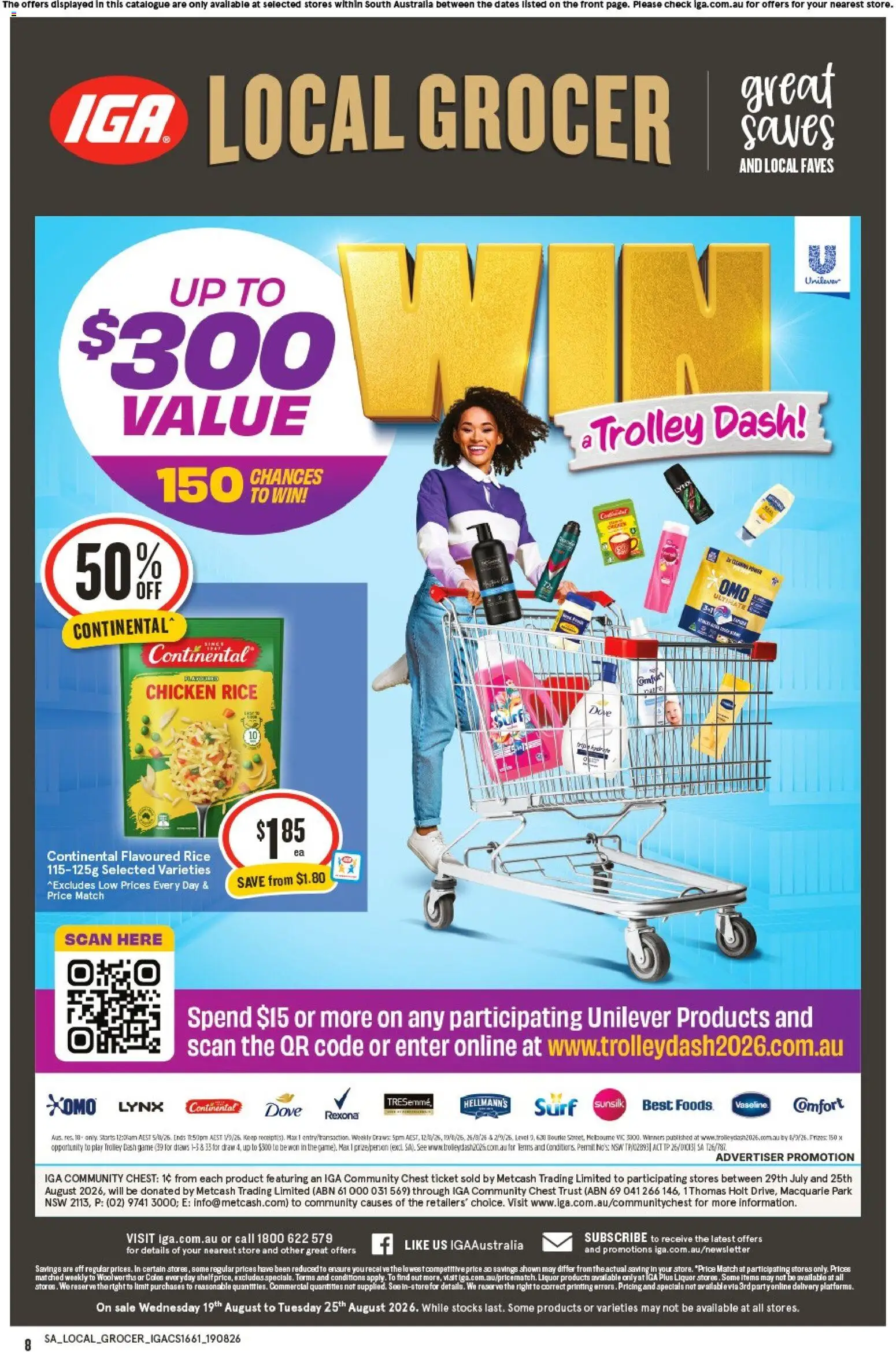 IGA catalogue - valid from 19/08/2026 | Page: 2 | Products: Chicken, Rice, Trolley, Game