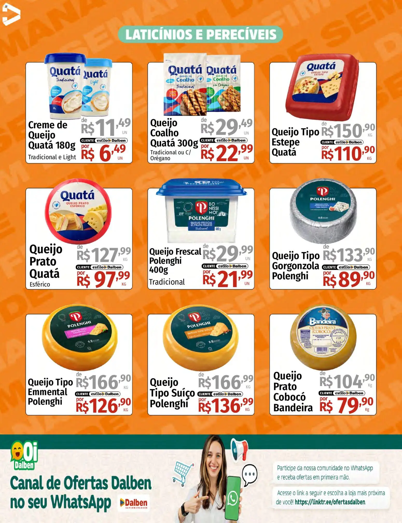 Supermercado Dalben Folheto - válido de 04/09/2026 | Página: 10 | Produtos: Queijo, Queijo coalho, Creme, Orégano