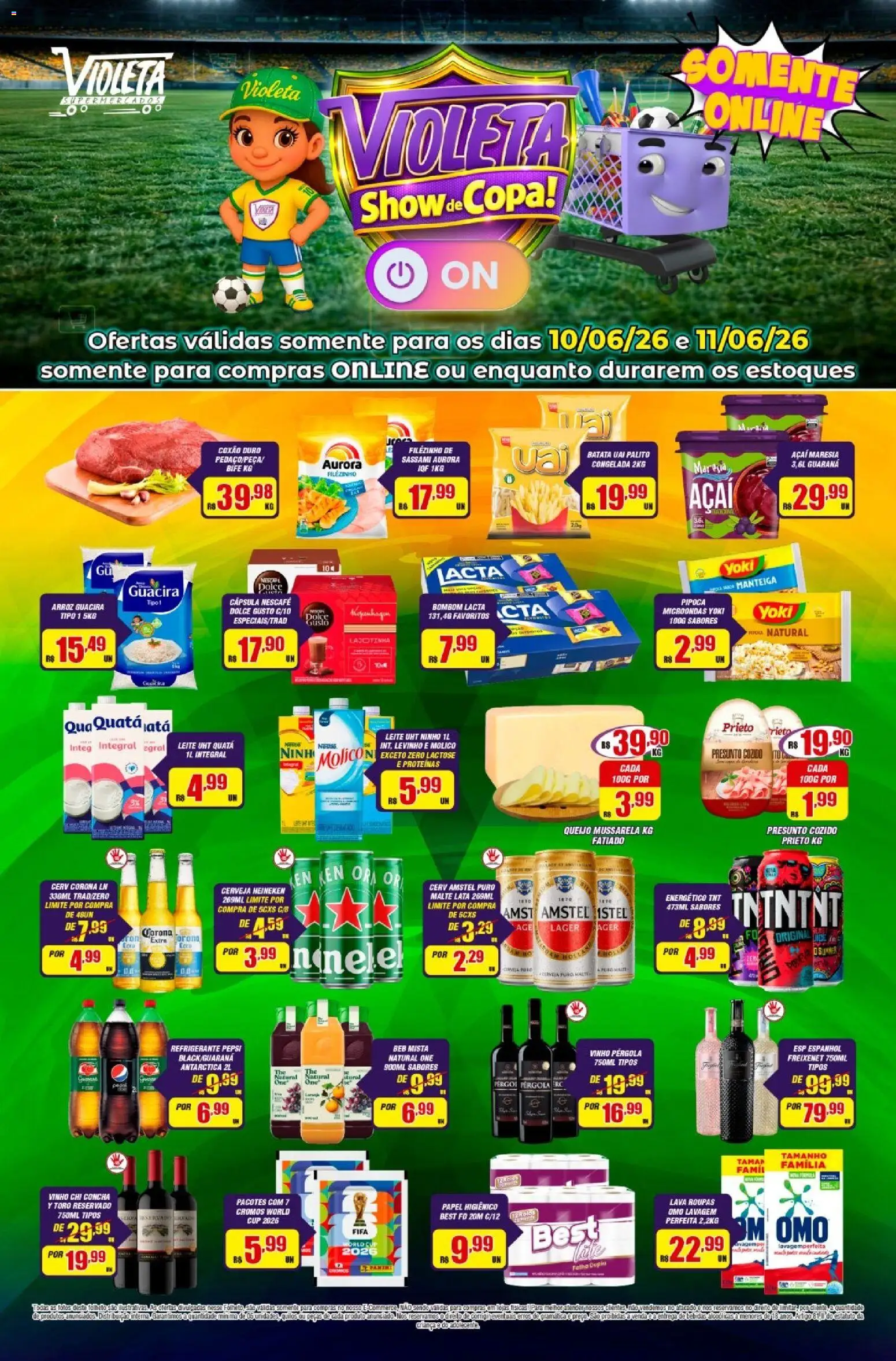 Violeta Supermercados Folheto - válido de 10.06.2026 | Página: 1 | Produtos: Vinho, Microondas, Batata, Bombom