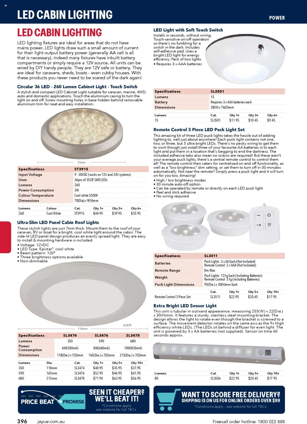 Jaycar catalogue - valid from 09/07/2025 | Page: 396 | Products: LED light, Lighting, Press, Spread