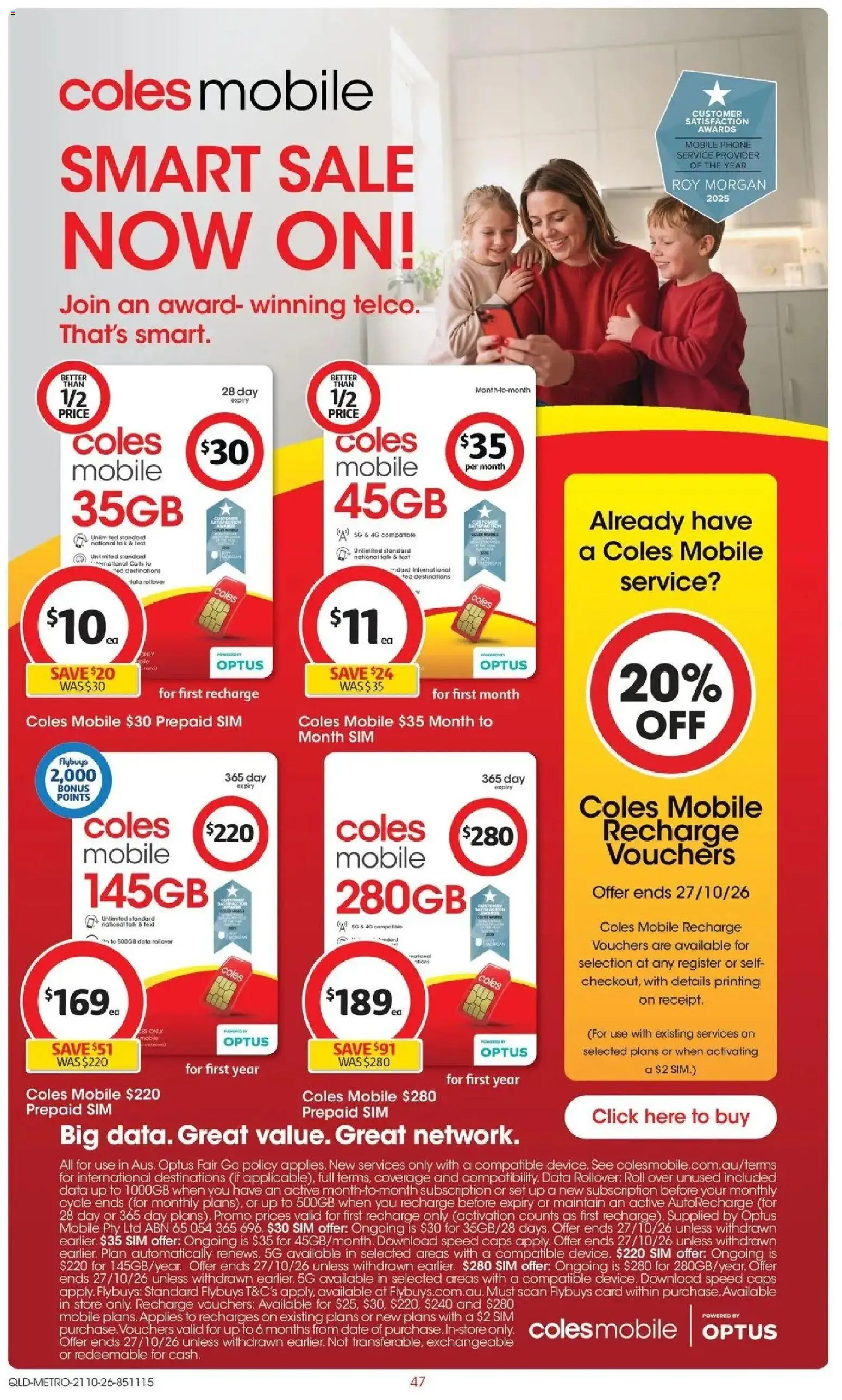 ﻿Coles catalogue valid from 21/10/2026 > Online Australia | Page: 47