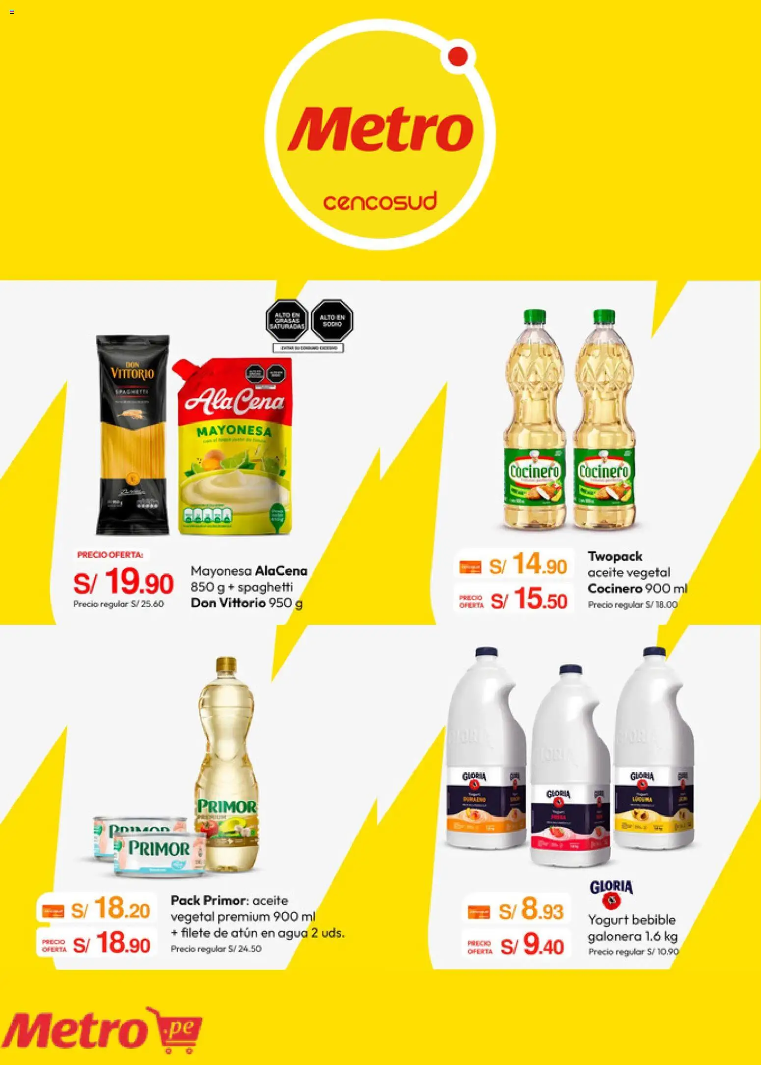 Catálogo Metro válido desde 07/09/2026 | Página: 2 | Productos: Atún, Mayonesa, Yogurt, Agua
