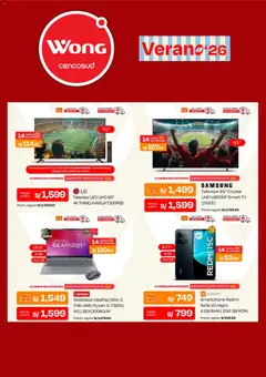 Vista previa de folleto Wong catálogo de la Wong válido desde 11.05.2026 | Página: 4 | Productos: Smartphone, Notebook, Televisor
