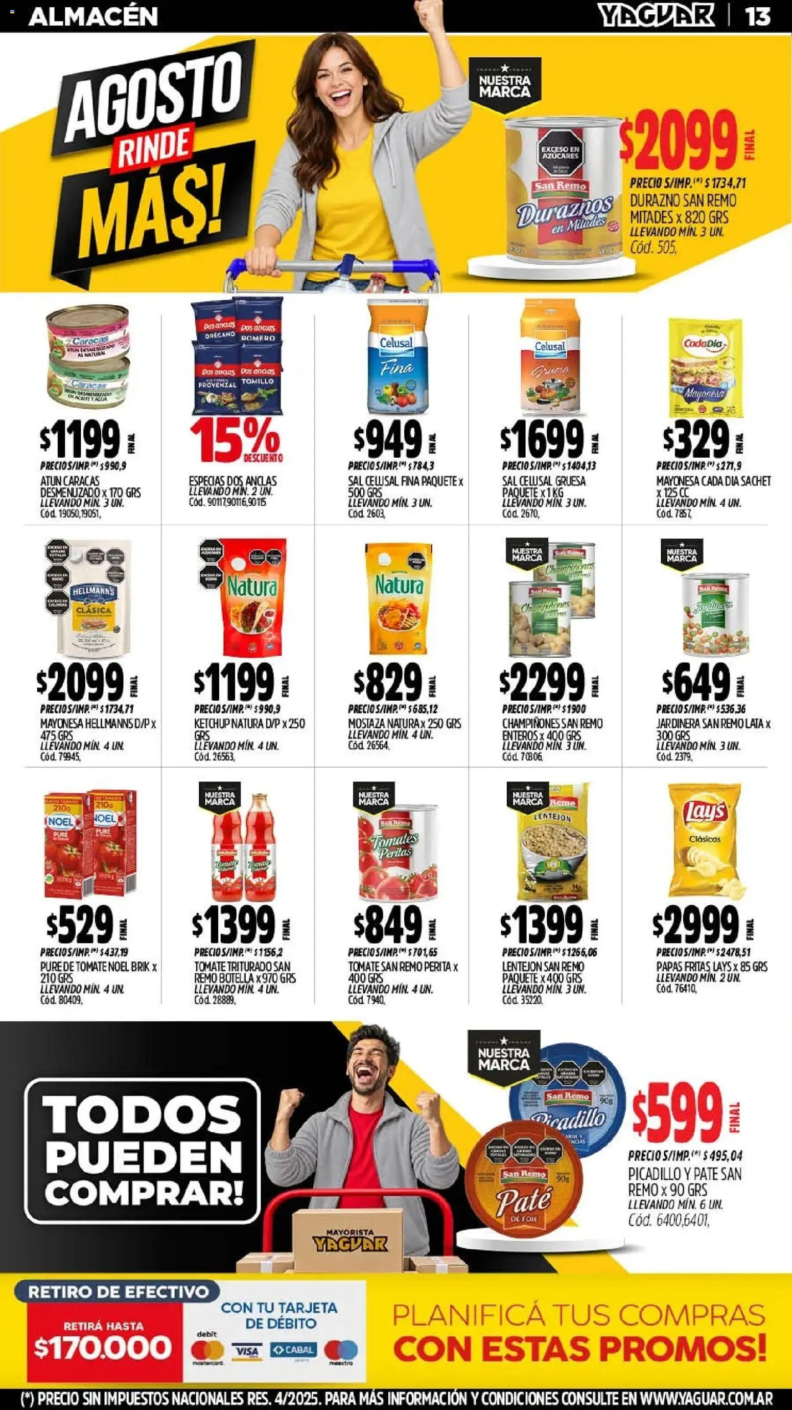 Yaguar - Oferta Semanal Santa Fé │ válido desde el 17/07/2026 | Página: 15 | Productos: Botella, Durazno, Atún, Provenzal
