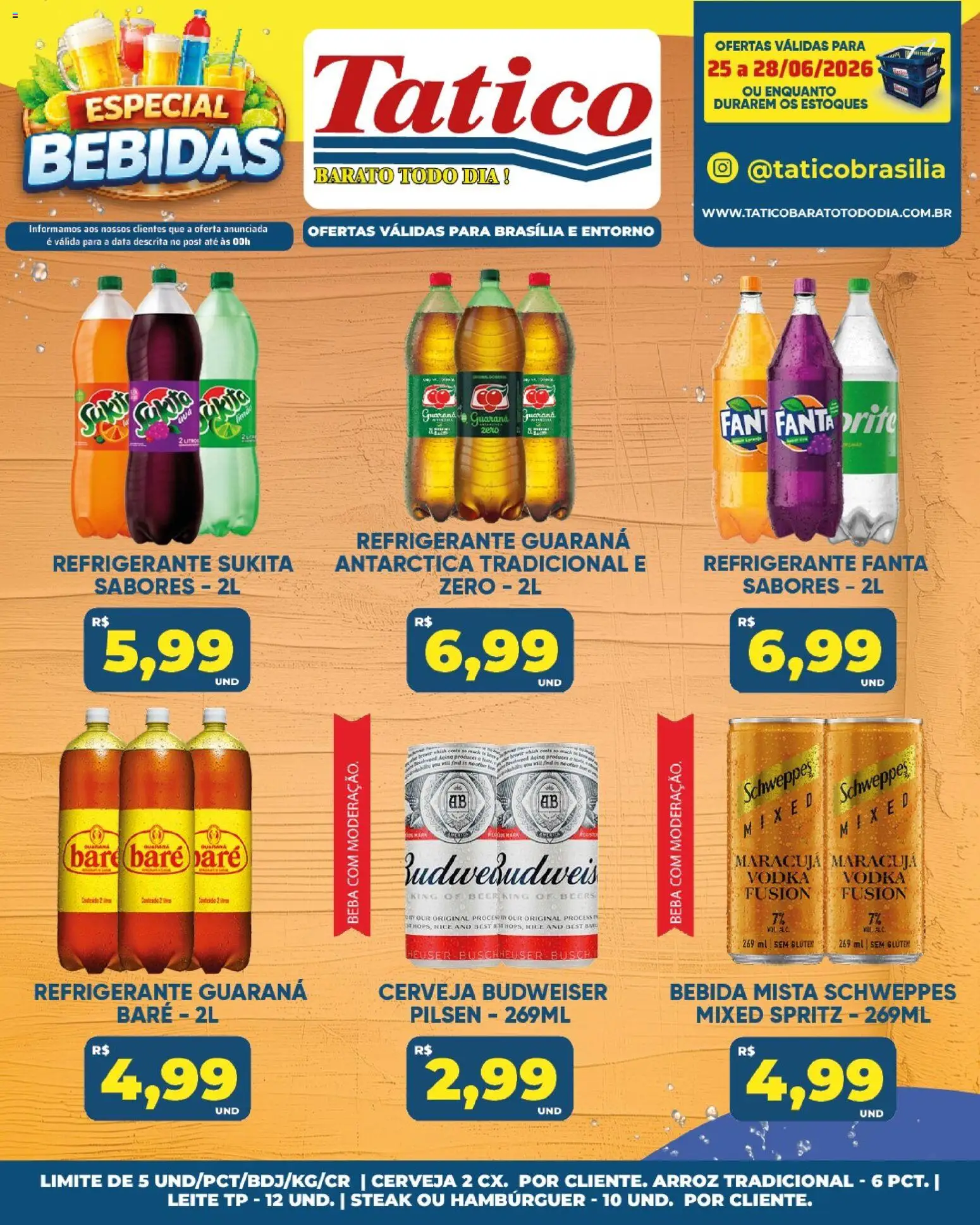 Tatico Folheto - válido de 29/06/2026 | Página: 58 | Produtos: Maracujá, Fanta, Hambúrguer, Vodka