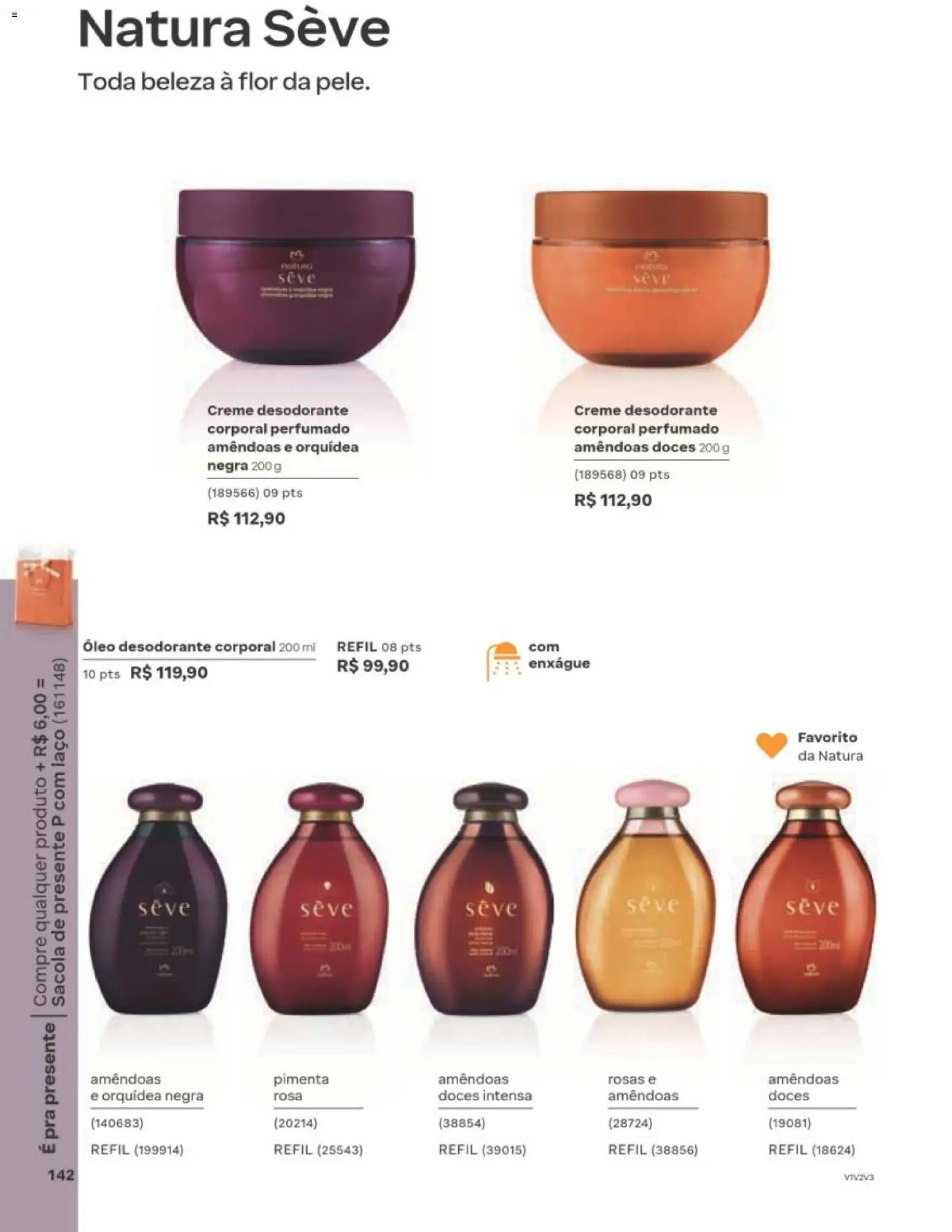 Natura Folheto - válido de 29/06/2026 | Página: 142 | Produtos: Pimenta, Desodorante, Óleo, Doces