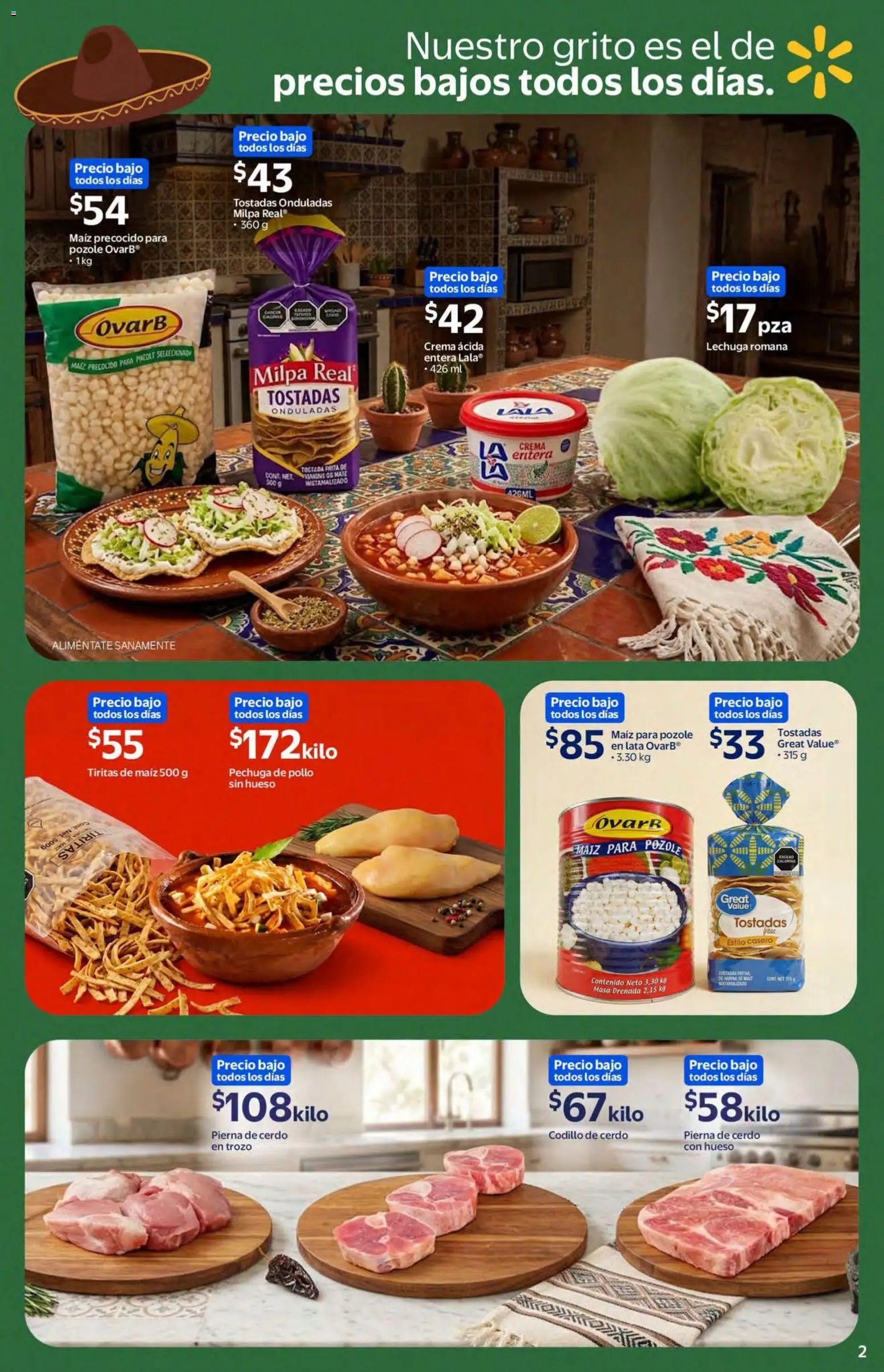 Nuevas ofertas de Walmart Express válidas en toda la República Mexicana desde el 02/09/2026. ¡Encuentra las mejores ofertas en Walmart Express folleto Tu fiesta mexicana, fácil y al momento! | Página: 2 | Productos: Maíz, Cerdo, Pierna de cerdo, Tostadas