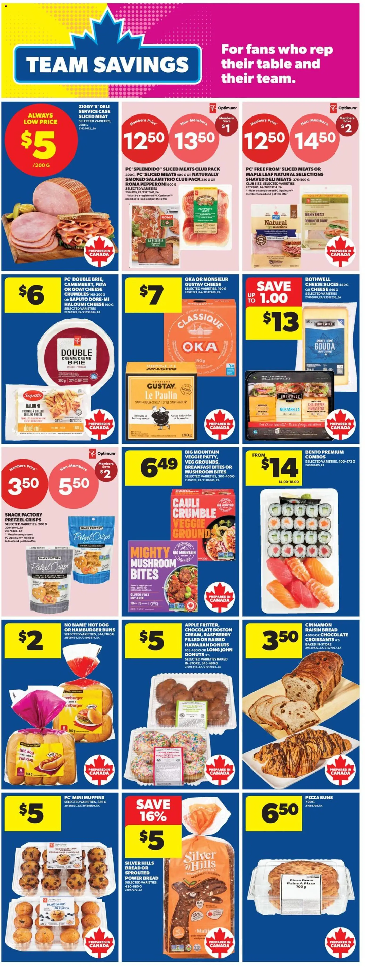 Real Canadian Superstore flyer valid from Jul 9, 2026 | Page: 12 | Products: Turkey, Table, Salami, Pizza