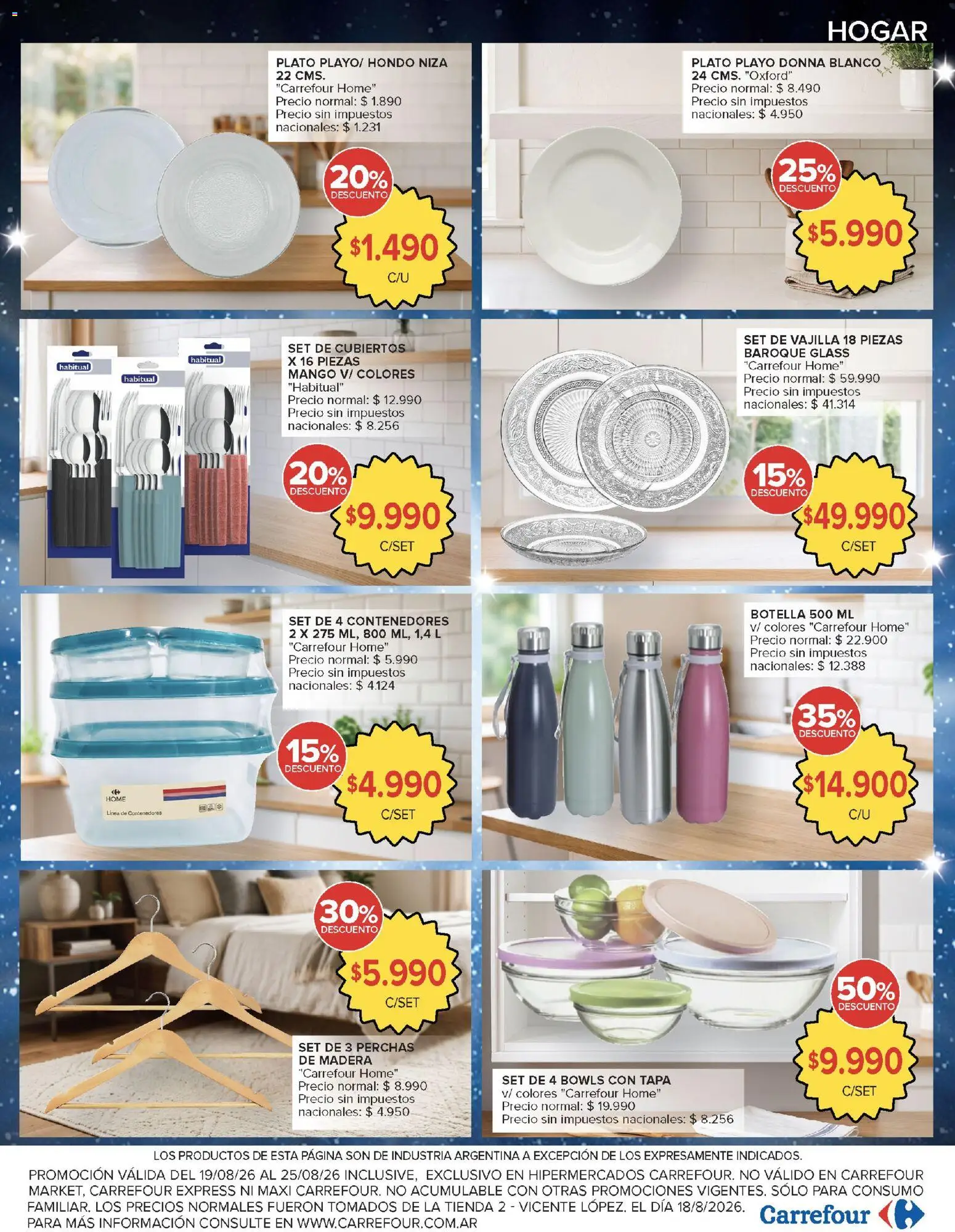 Carrefour ofertas │ válido desde el 19/08/2026 | Página: 23 | Productos: Botella, Vajilla, Mango