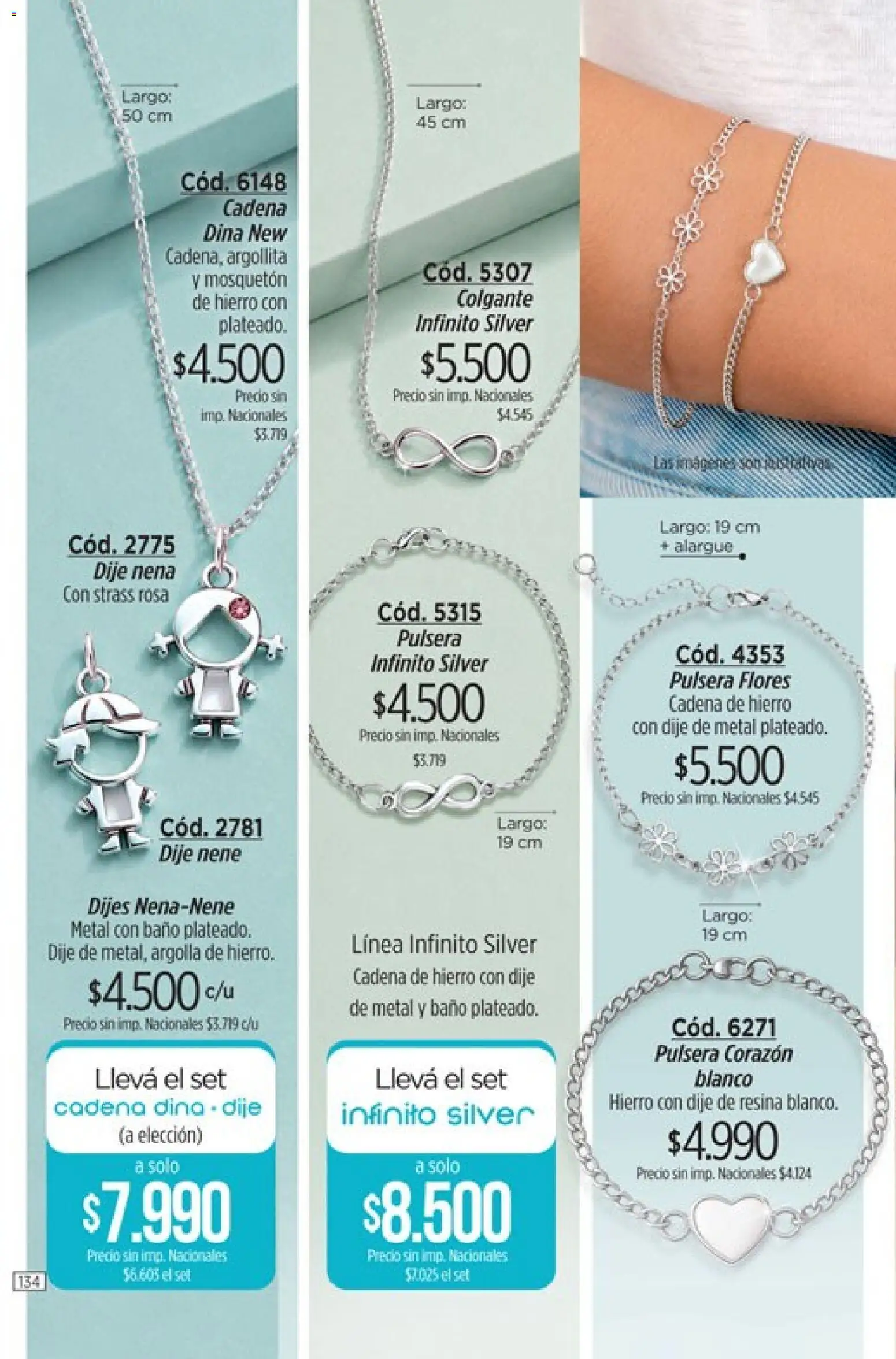 Catálogo Amodil Campaña 15 │ válido desde el 26/08/2026 | Página: 134 | Productos: Pulsera, Flores, Cadena, Baño