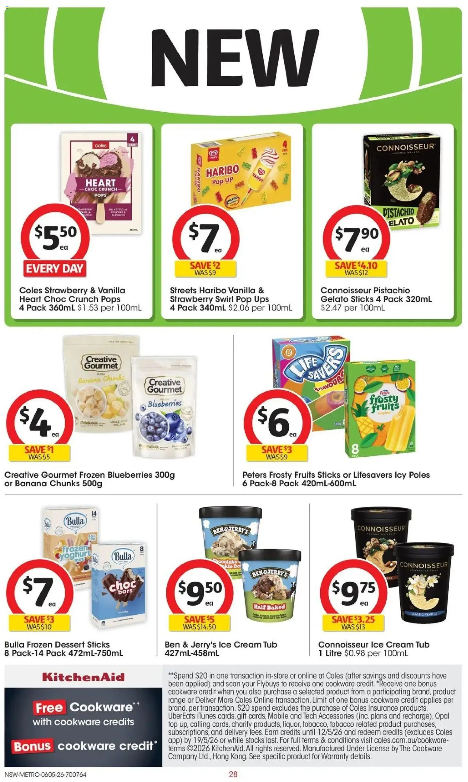Coles catalogue - valid from 05.05.2026 | Page: 28 | Products: Cookware, Cream, Fruits, Accessories